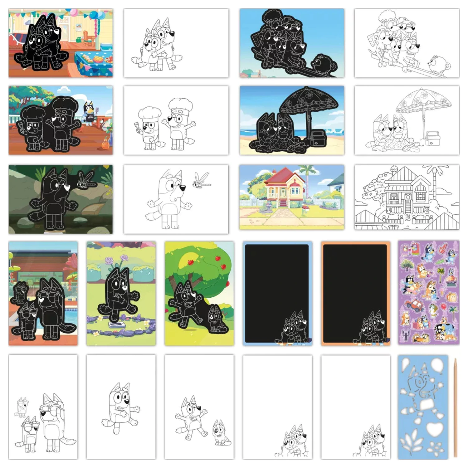 Bluey Fun Scratch Art Kit and Activity Set product photo