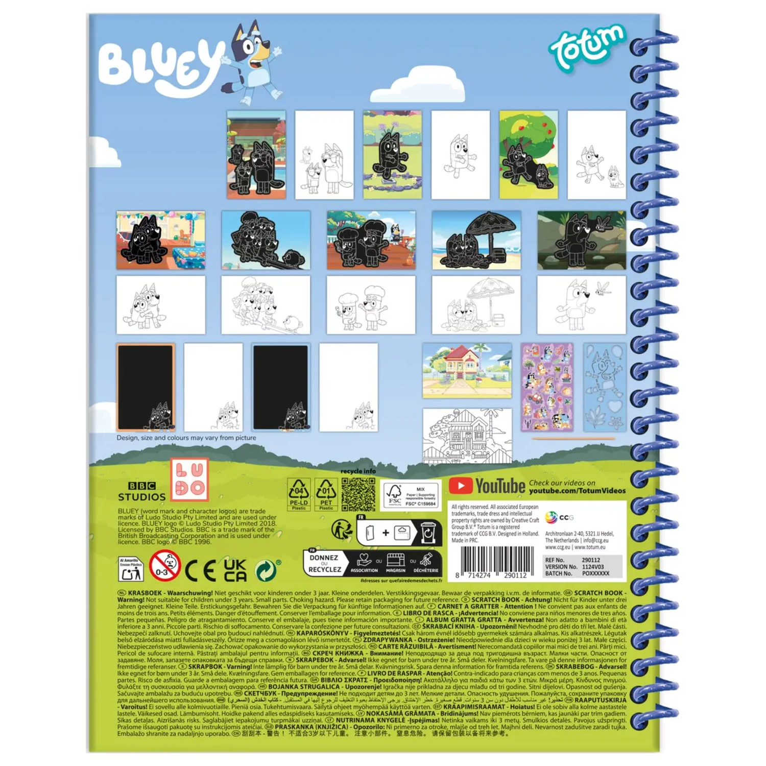 Bluey Fun Scratch Art Kit and Activity Set product photo