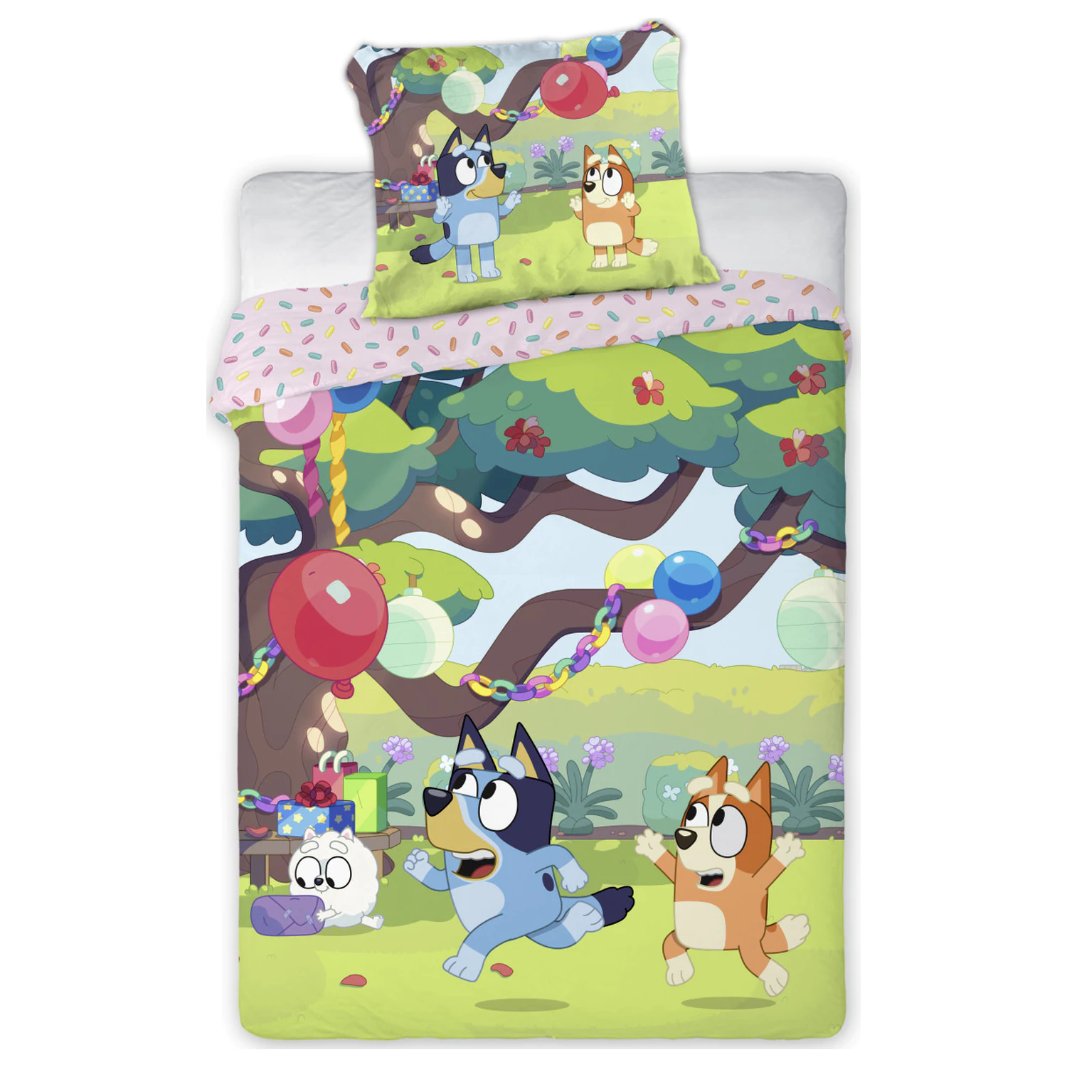 Bluey Garden Party Kids' Toddler Duvet Cover product photo