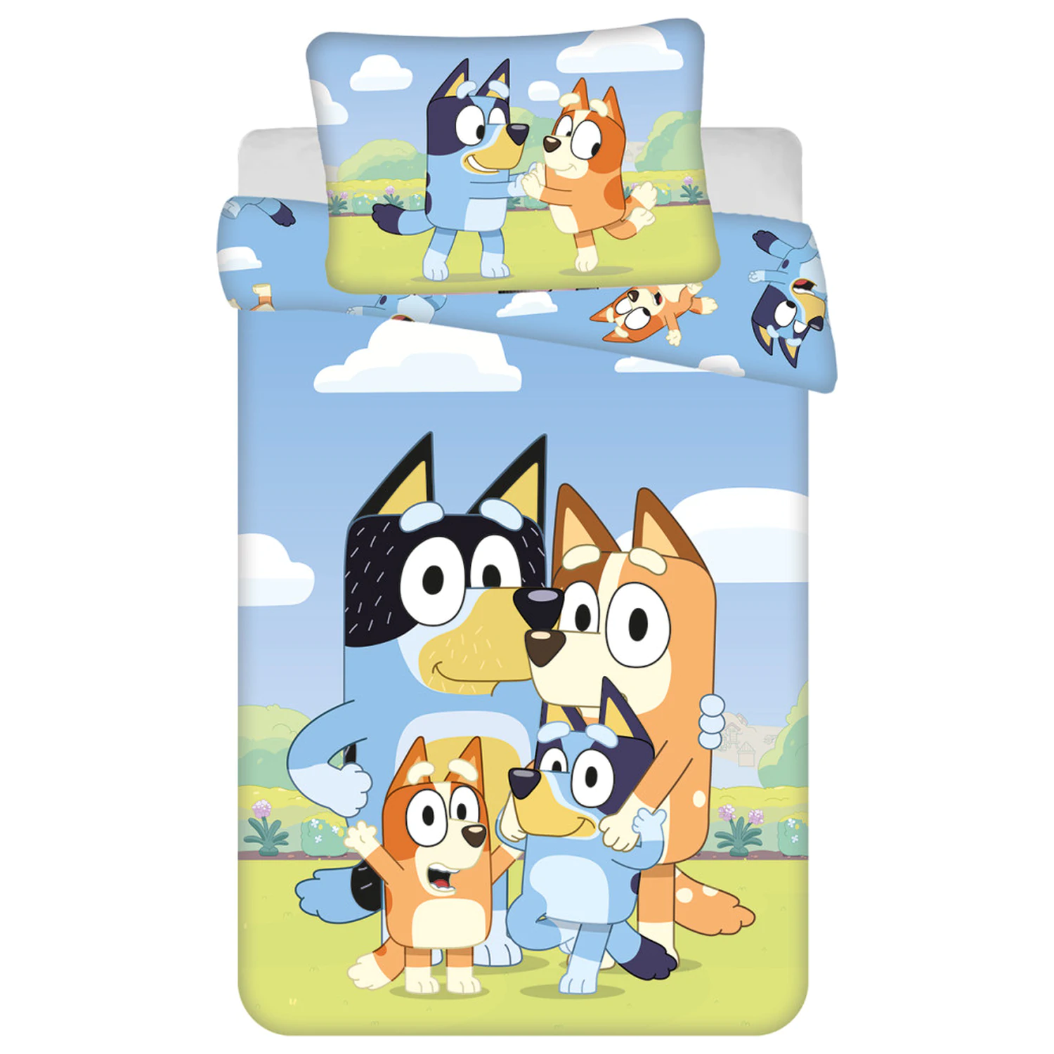 Bluey Happy Family Kids' Preschool Duvet Cover Set product photo