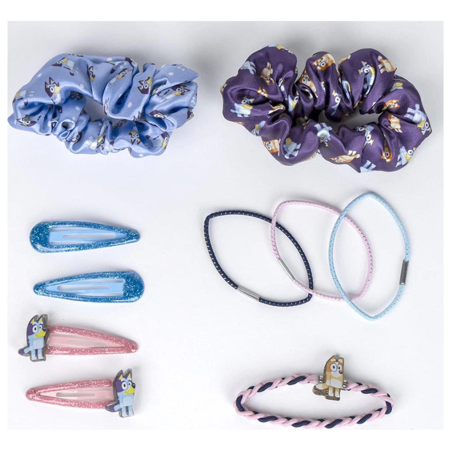 Bluey Happy Vibes Hair Clip, Hair Tie Set product photo