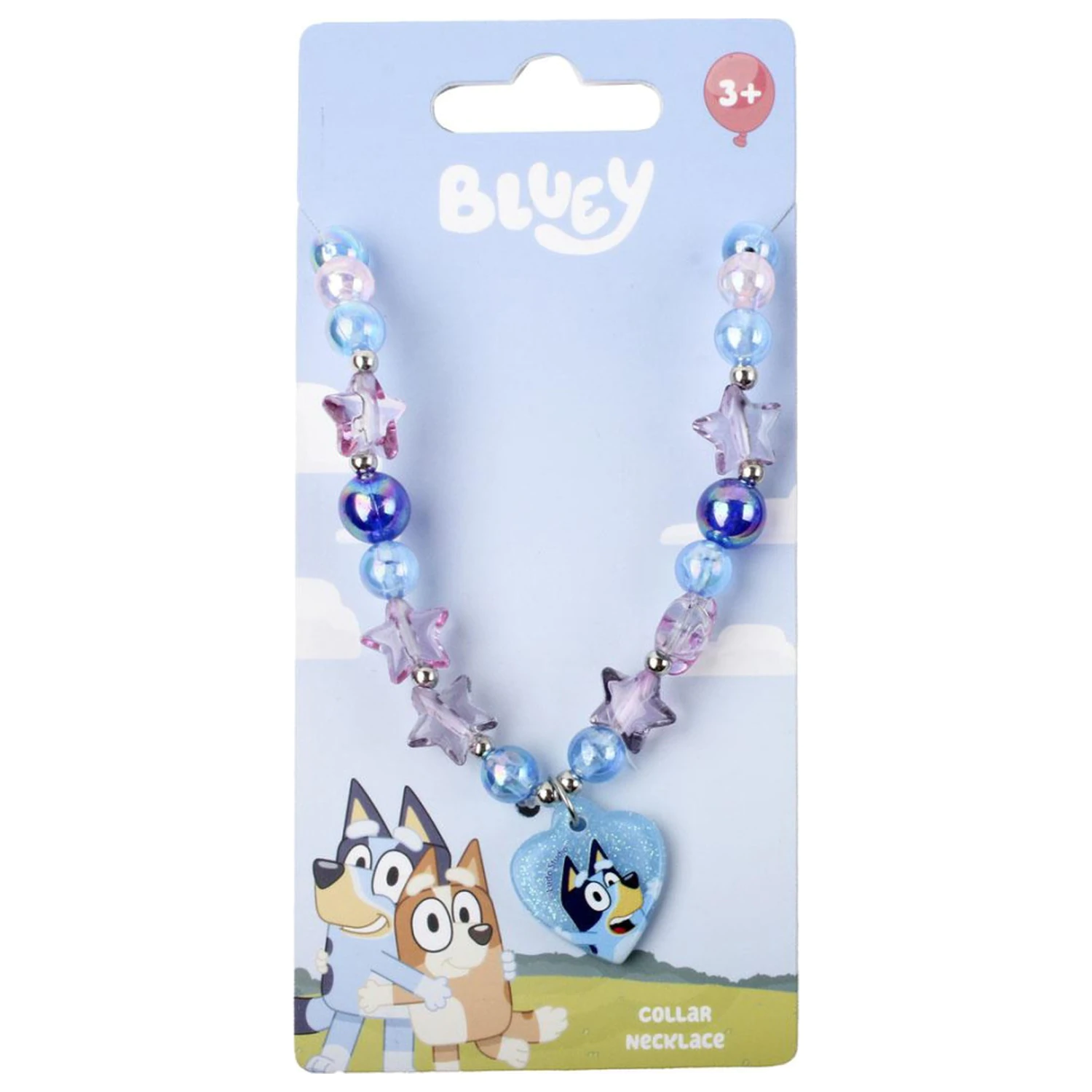 Bluey Heart Beaded Necklace product photo