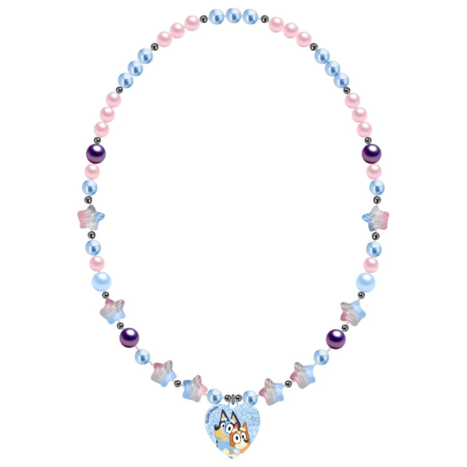 Bluey Heart Beaded Necklace product photo