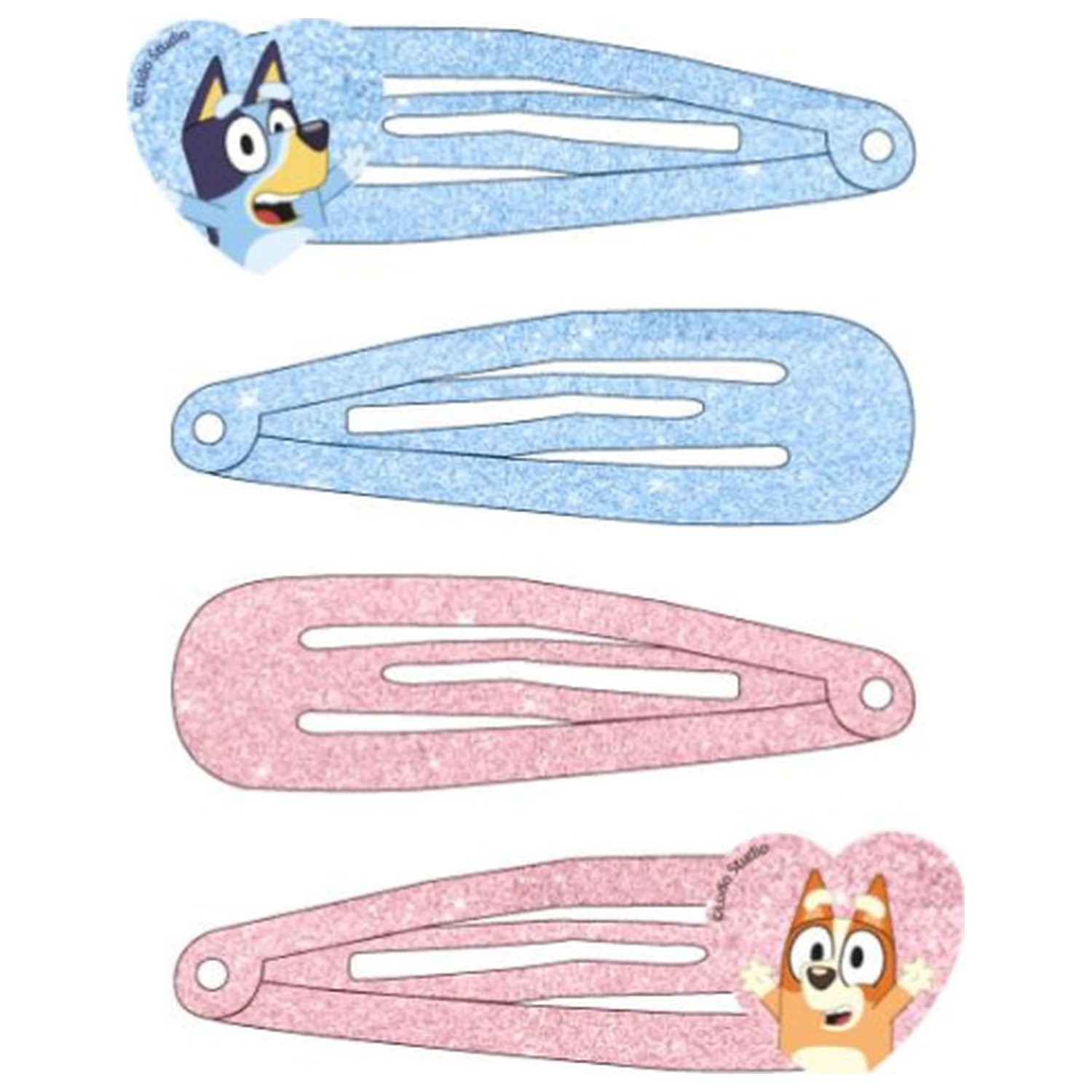 Bluey Heart Hair Clips Set 4 pcs product photo