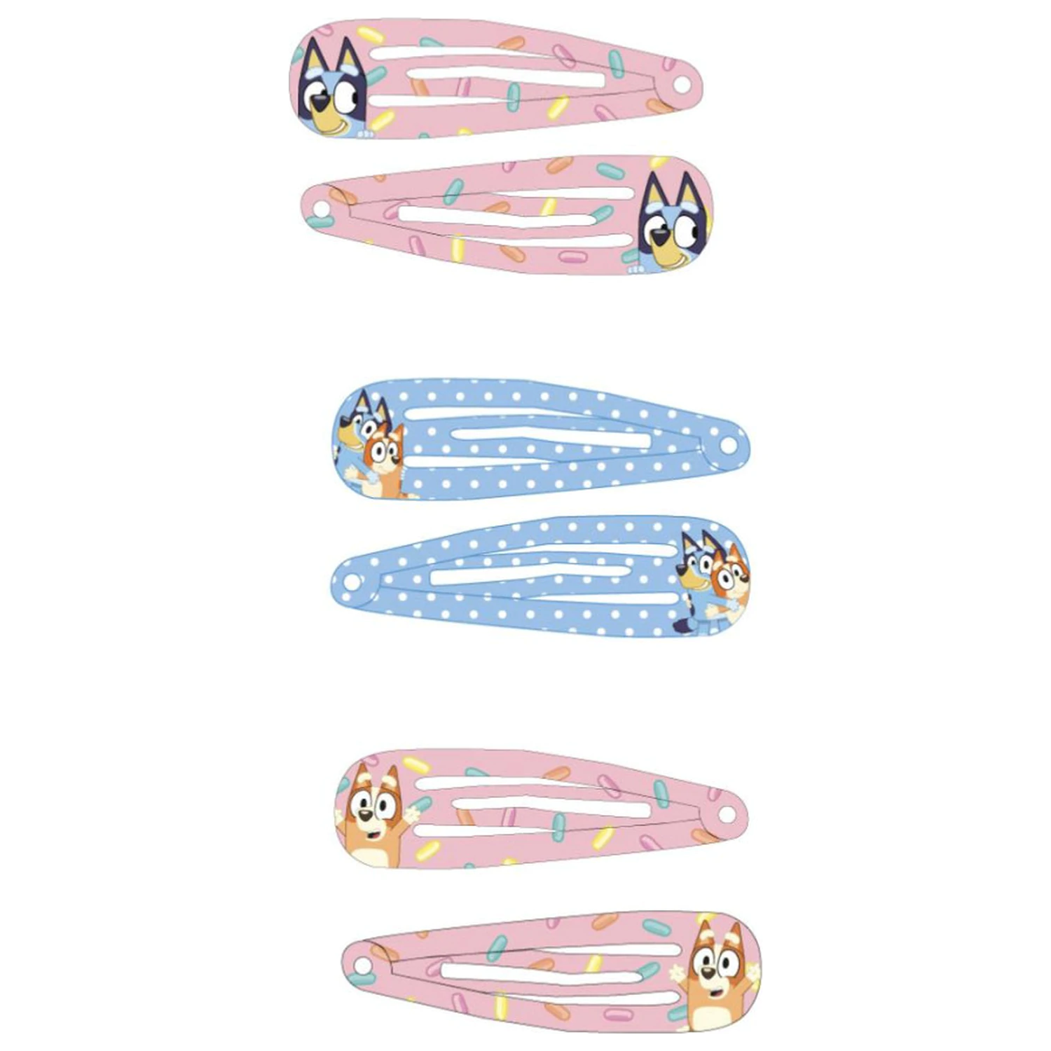 Bluey Heart Hair Clip Set, 6 Pieces product photo