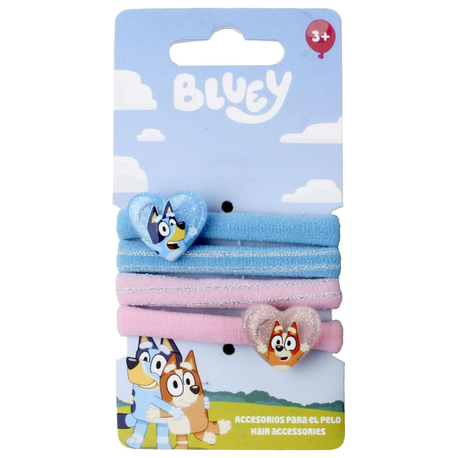 Bluey Heart Hair Tie Set 4-Piece product photo