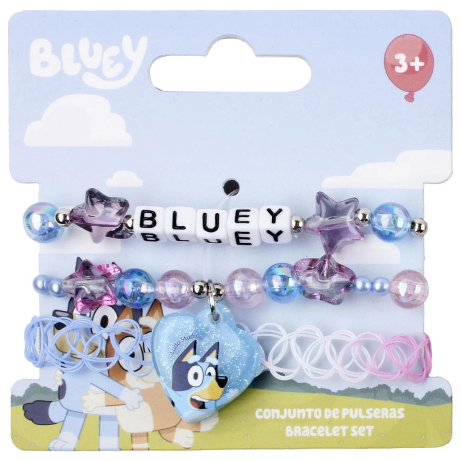 Bluey Heart Bracelet Set 3 pcs product photo