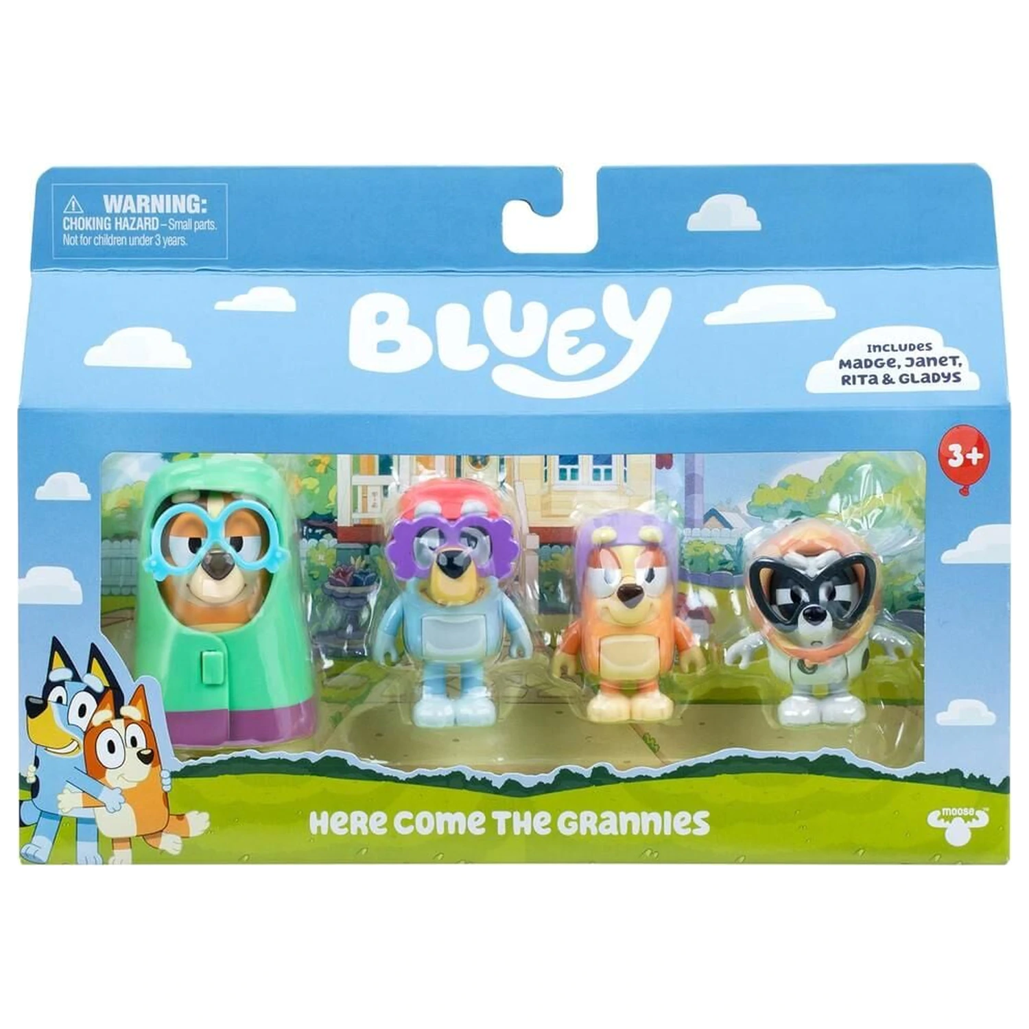 Bluey Here Come The Grannies pack 4 figures product photo