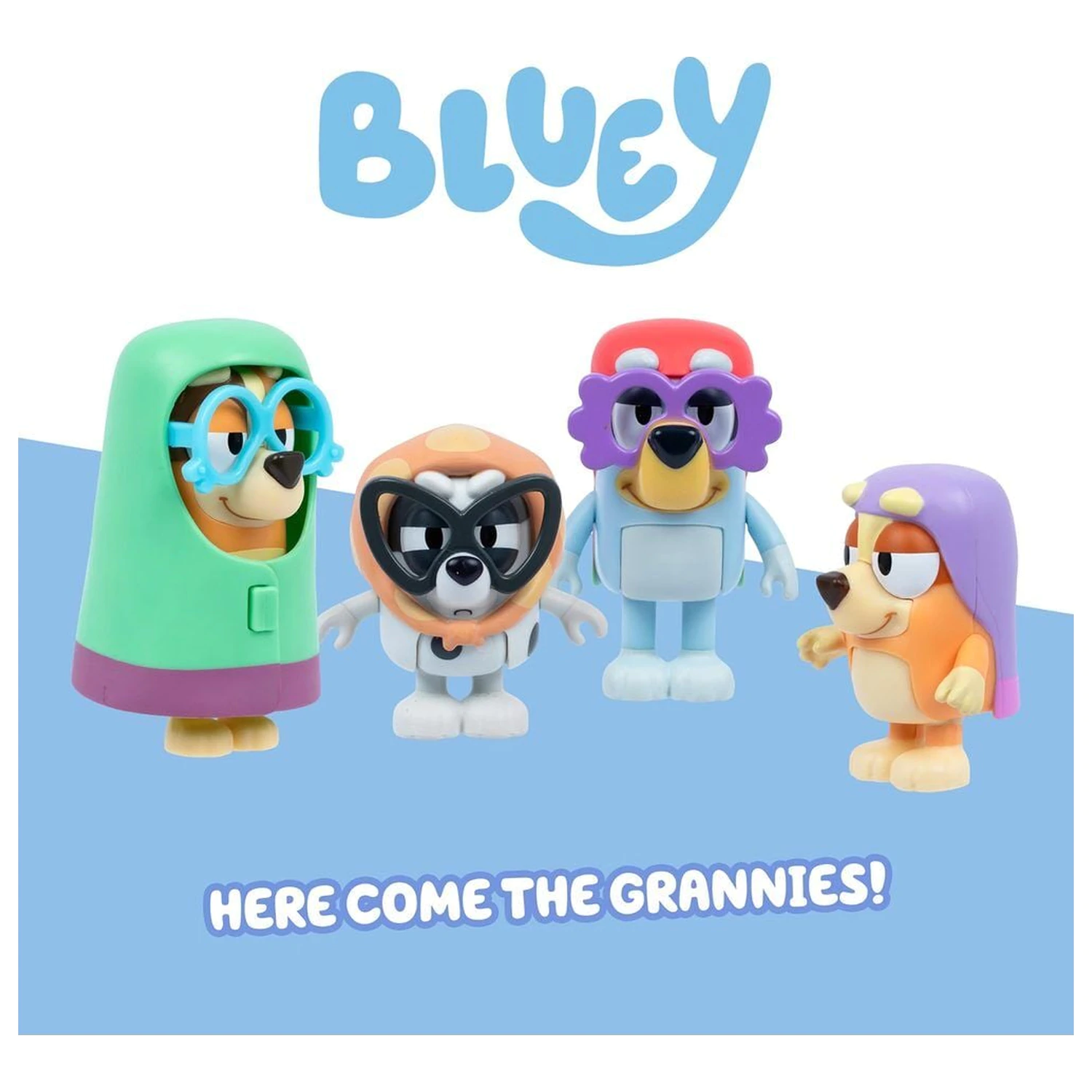 Bluey Here Come The Grannies pack 4 figures product photo