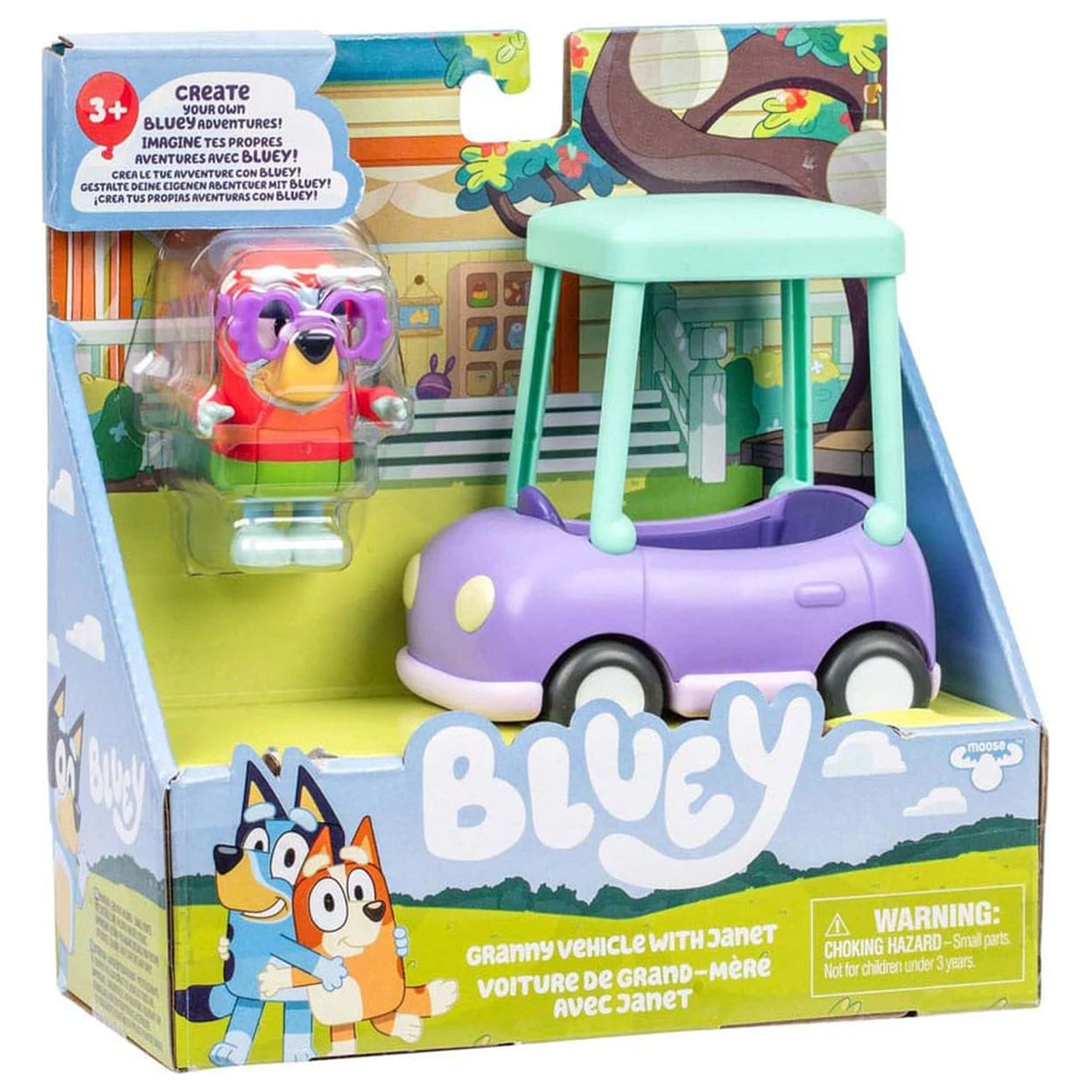 Bluey  Mini Figure Playset Janet & Granny Car product photo