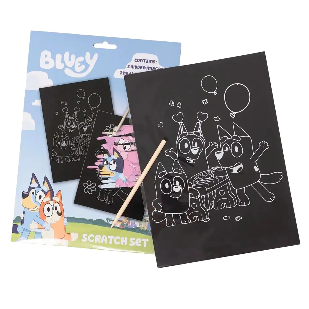 Bluey Scratch stationery set product photo