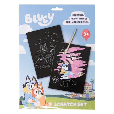 Bluey Scratch stationery set product photo