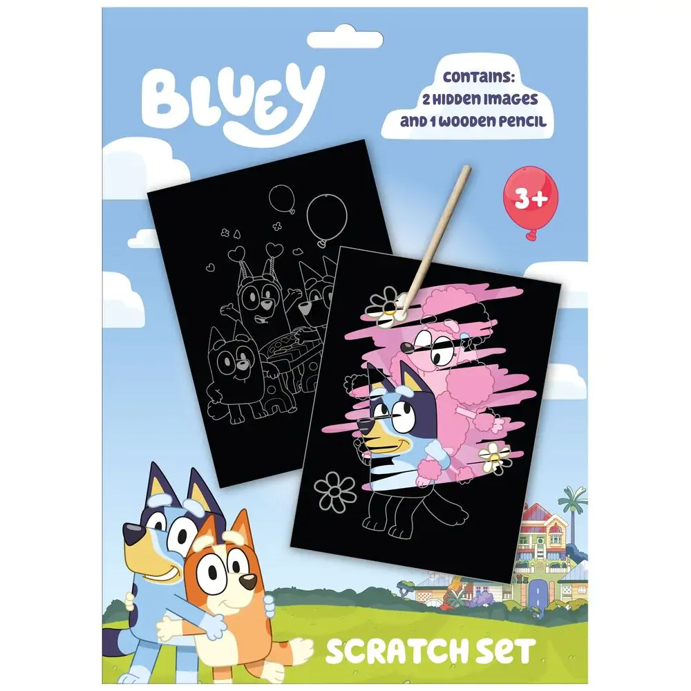 Bluey Scratch stationery set product photo