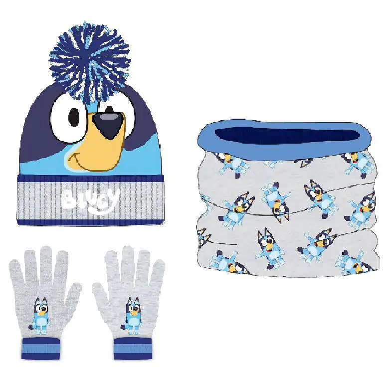 Bluey snood hat gloves set product photo