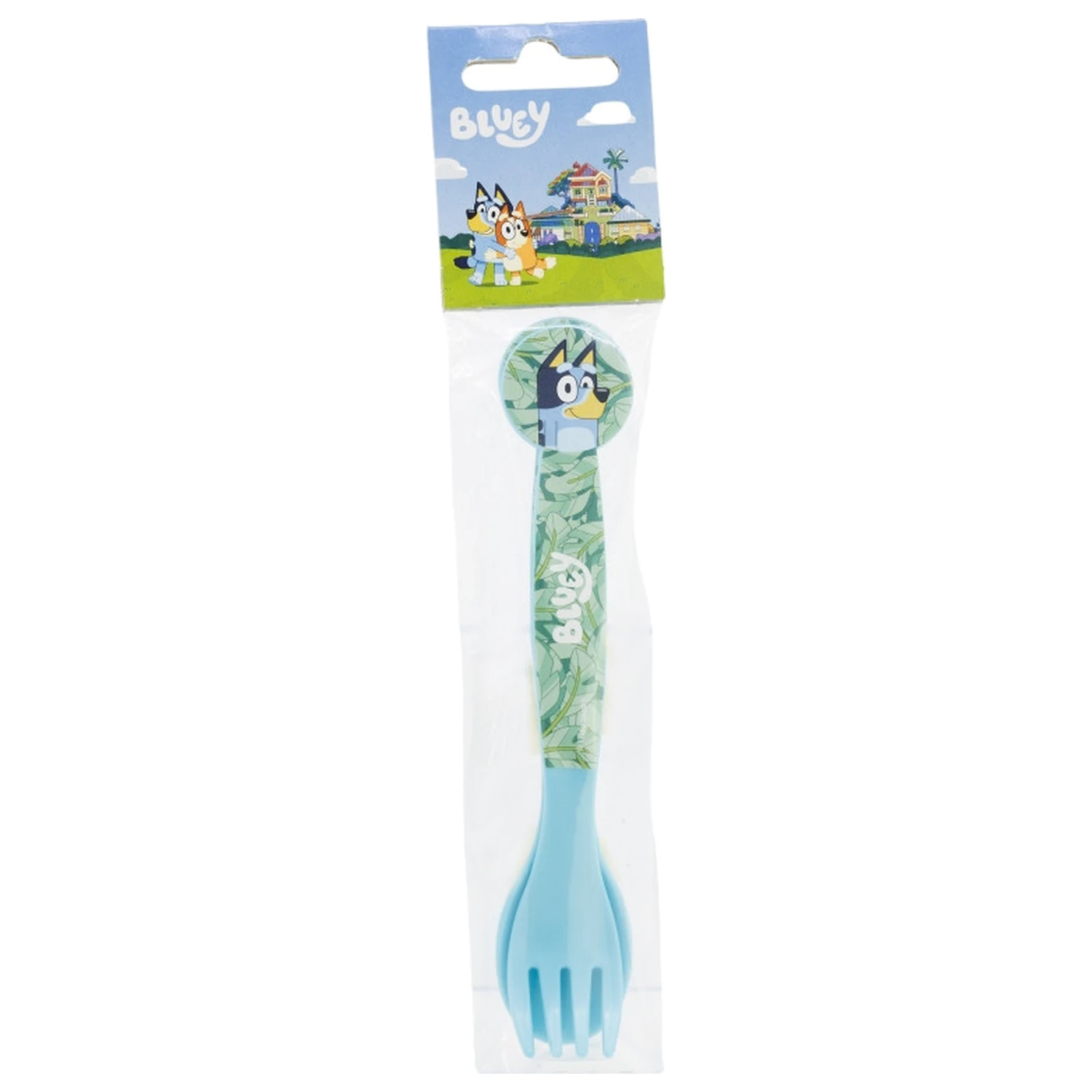 Bluey Leaves plastic cutlery set - 2 piece product photo