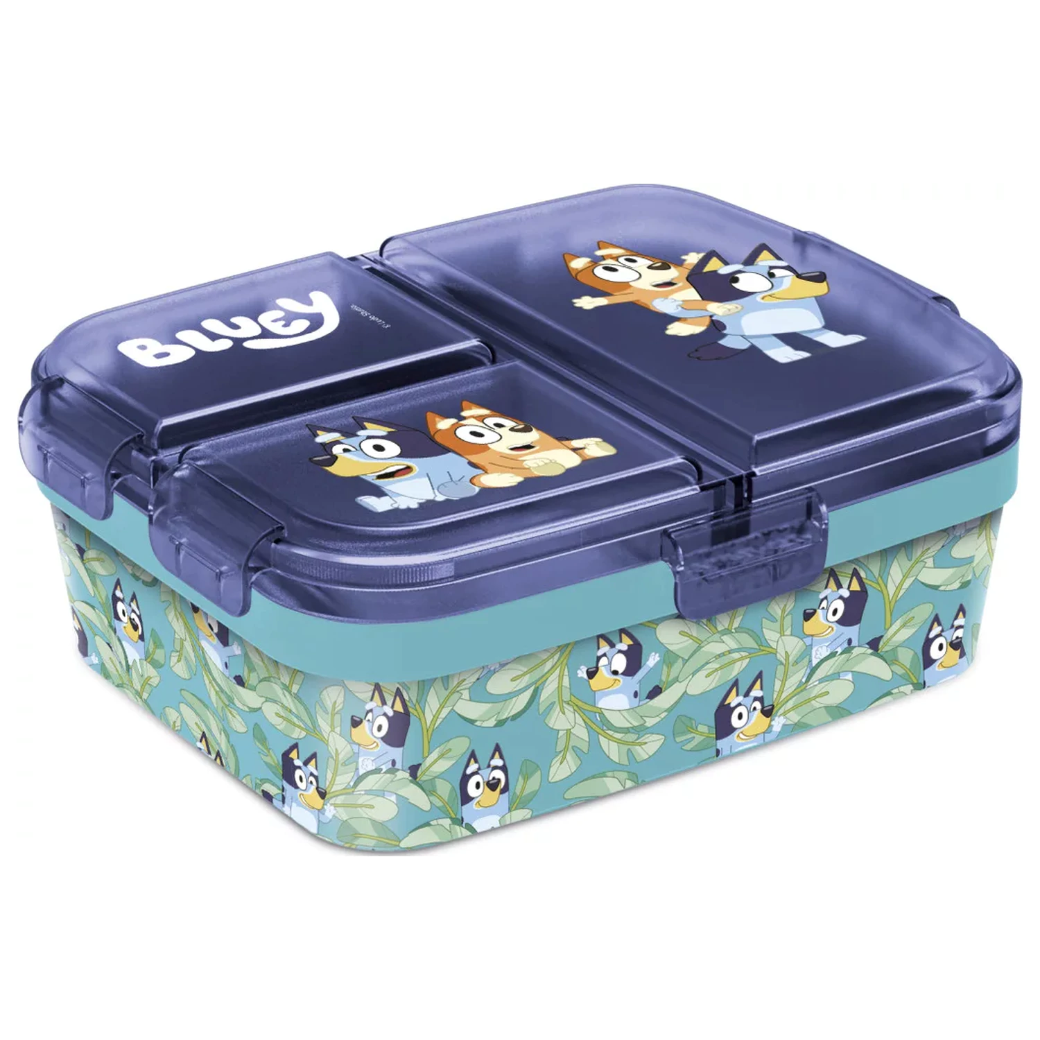 Bluey Leaves multi-compartment lunch box, sandwich box XL product photo