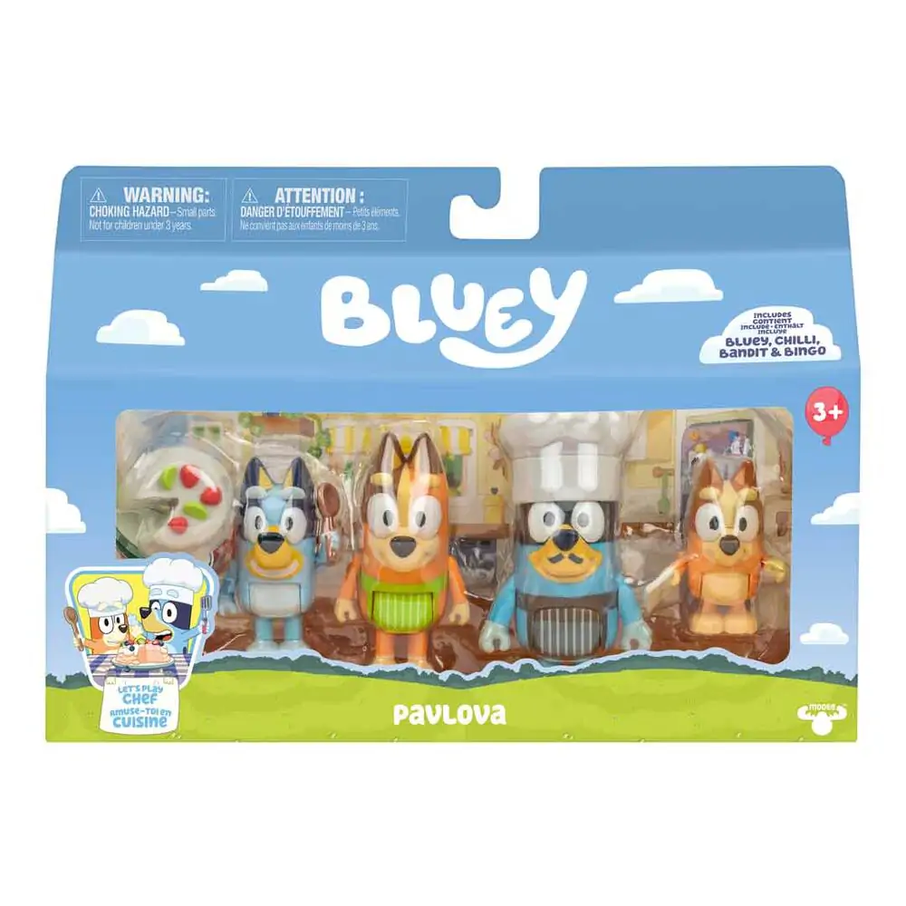 Bluey Lets Play Chef pack 4 figures product photo