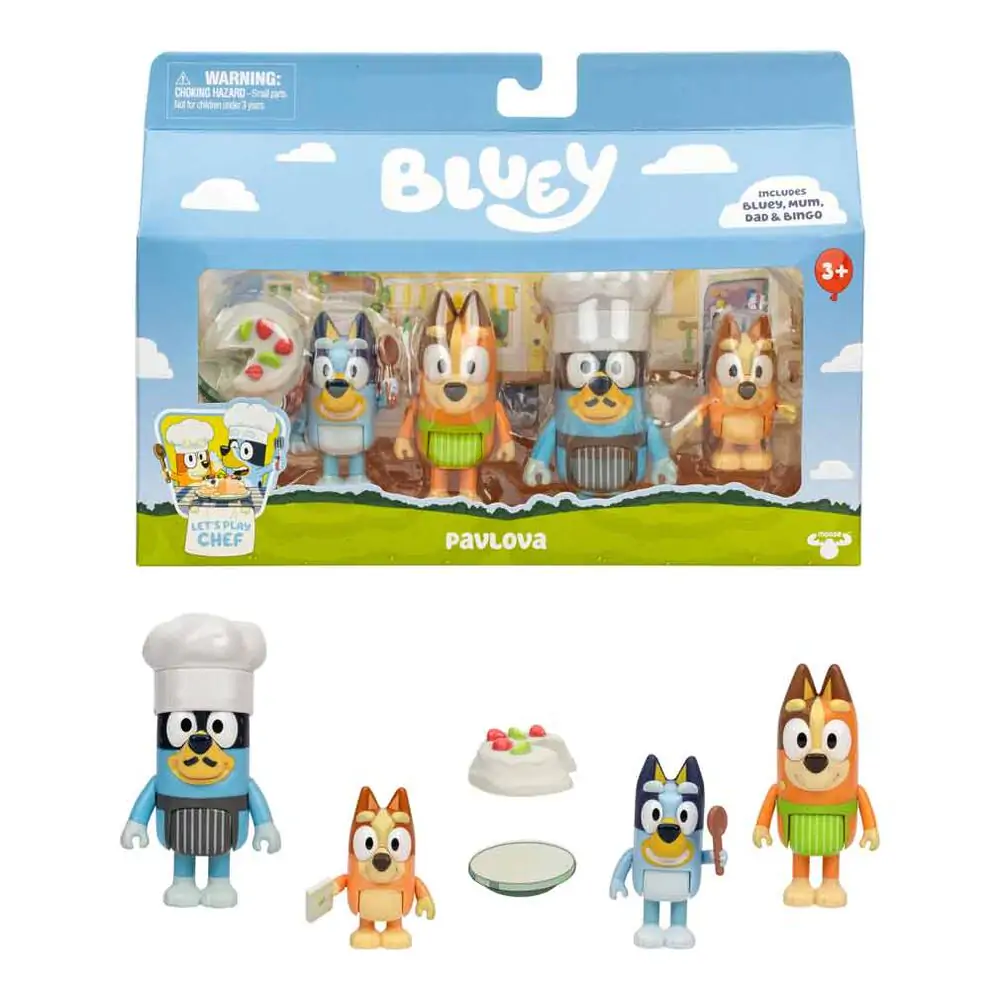 Bluey Lets Play Chef pack 4 figures product photo
