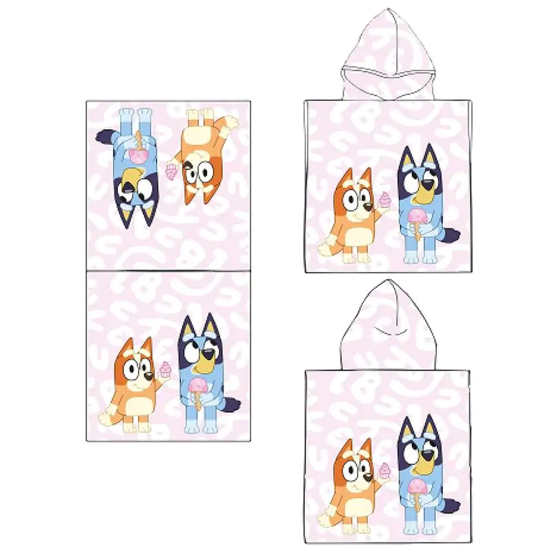 Bluey microfibre poncho beach towel product photo