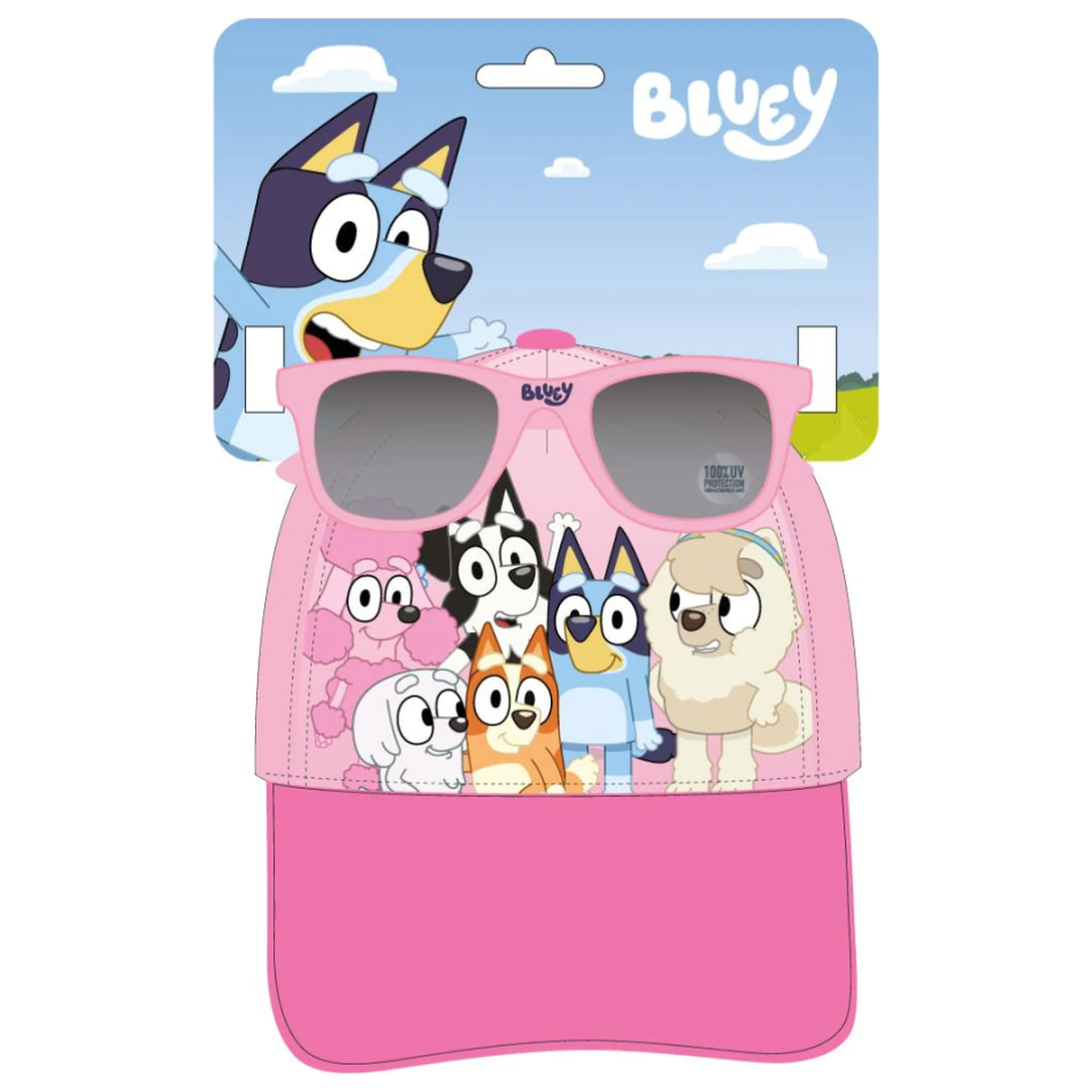 Bluey Pink Team Sunglasses and Baseball Cap Set product photo