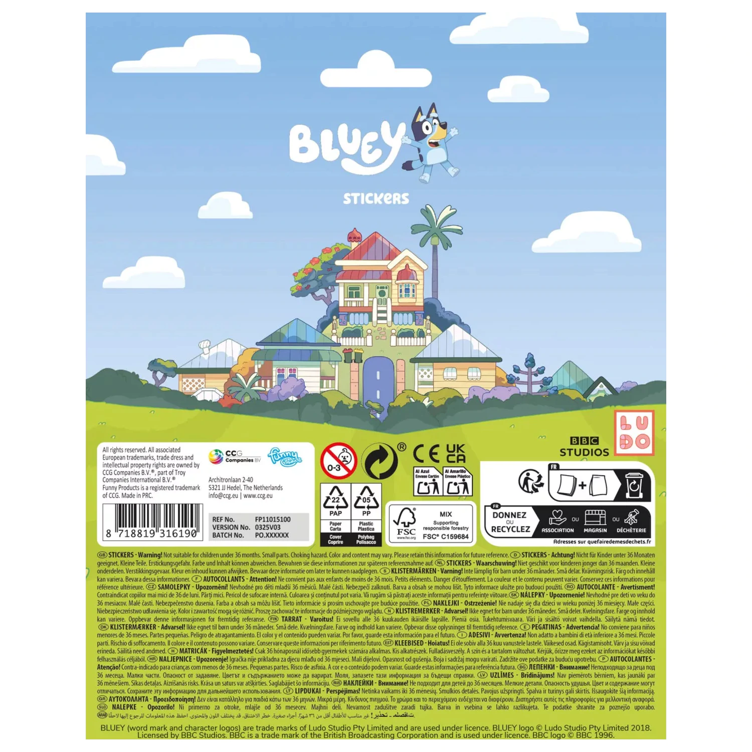 Bluey Play Sticker Set product photo