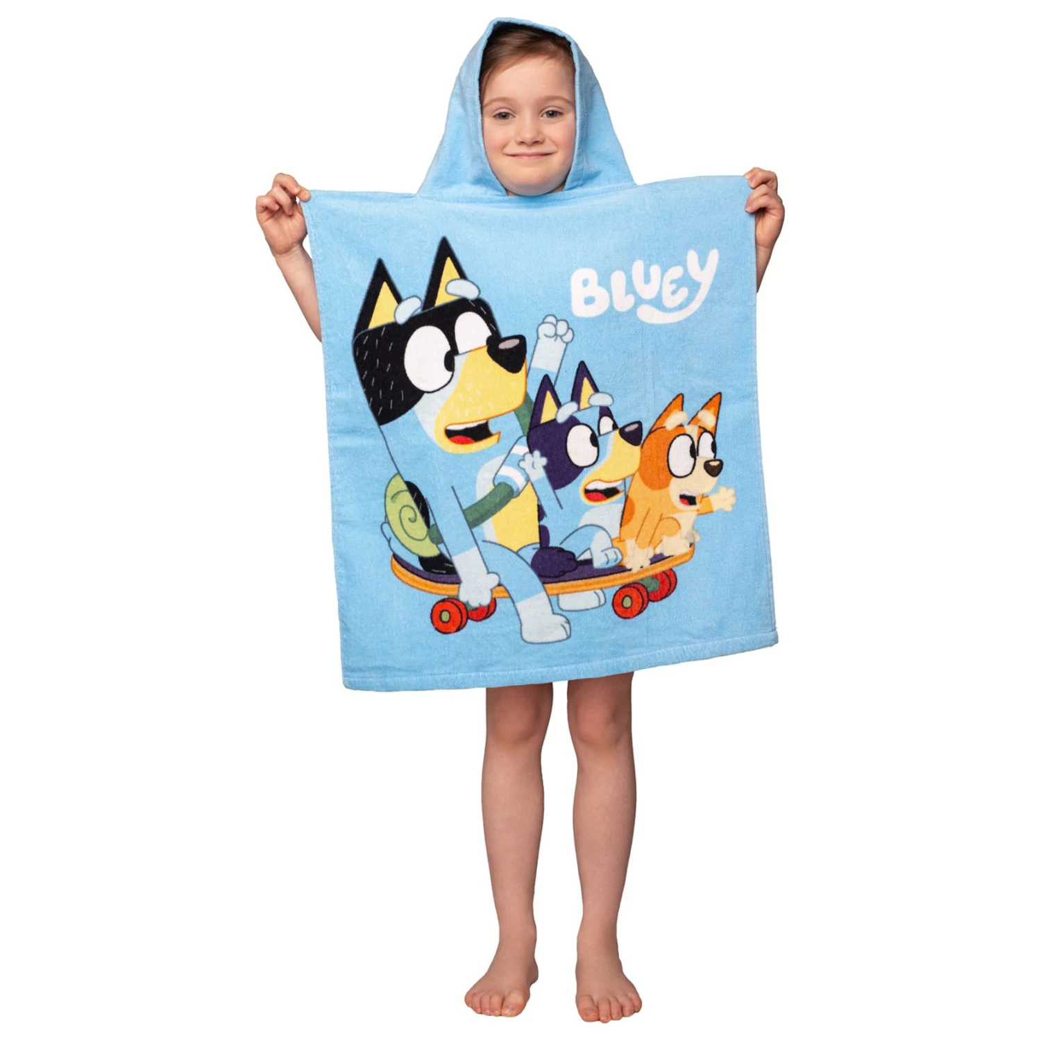 Bluey Skate Beach Towel Poncho product photo