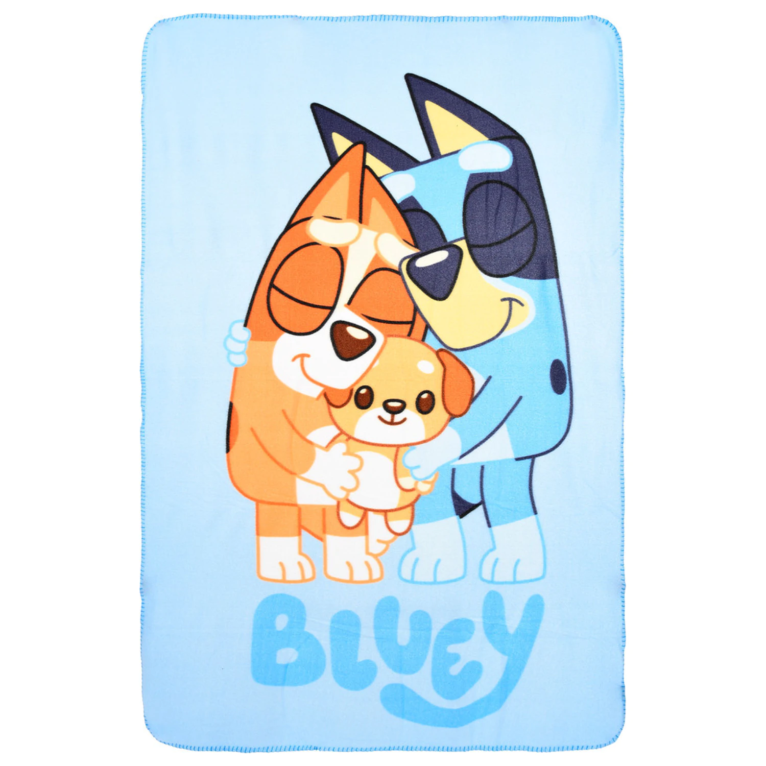 Bluey Snuggle Time fleece blanket product photo