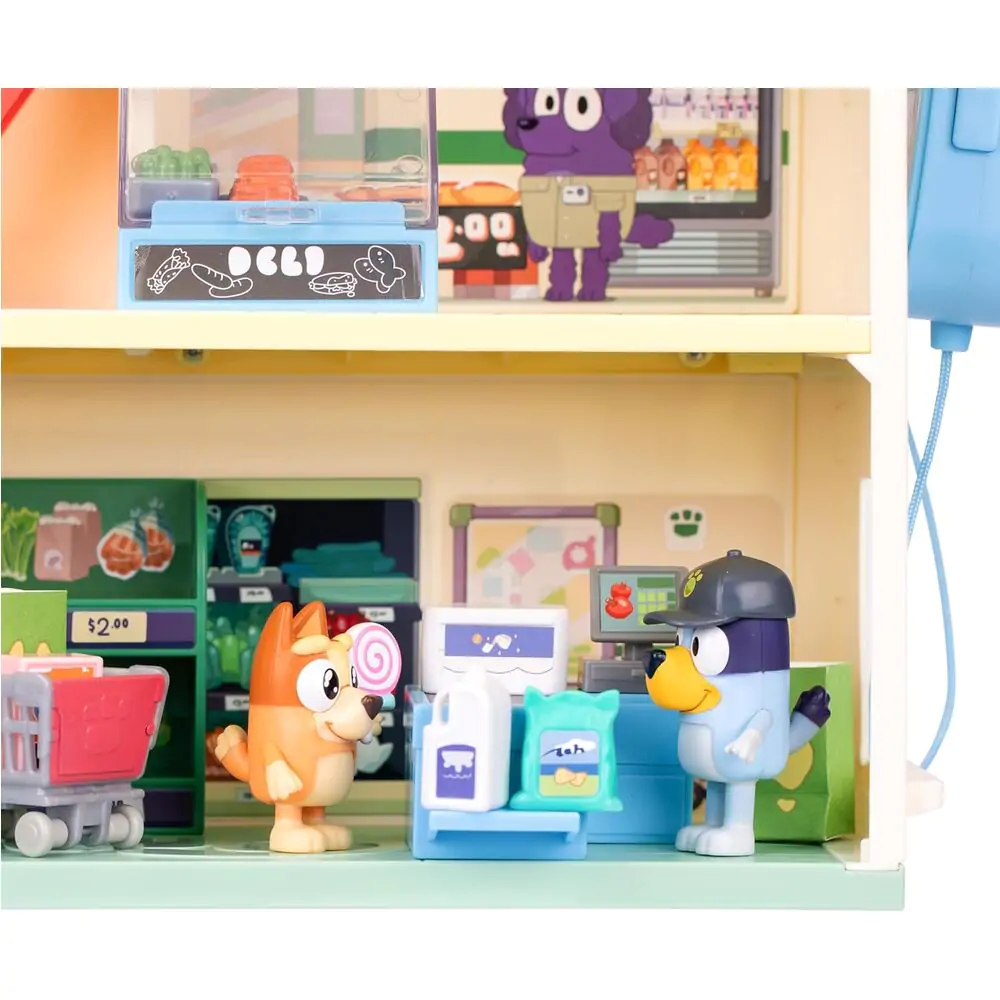 Bluey supermarket playset and figures product photo