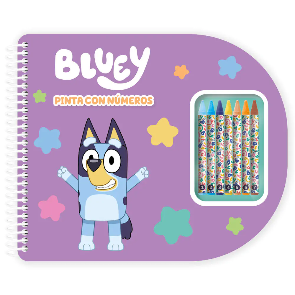 Bluey paint with numbers notebook product photo