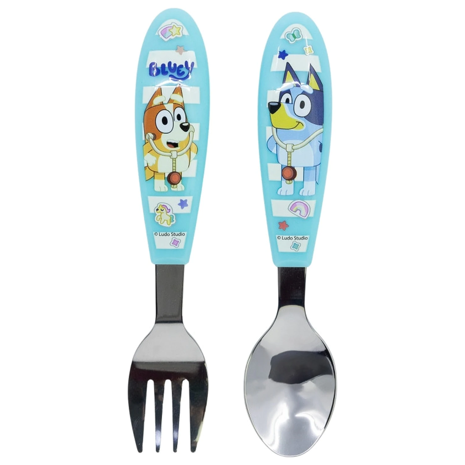 Bluey Yummy Metal Ergonomic Cutlery Set - 2 Pieces product photo