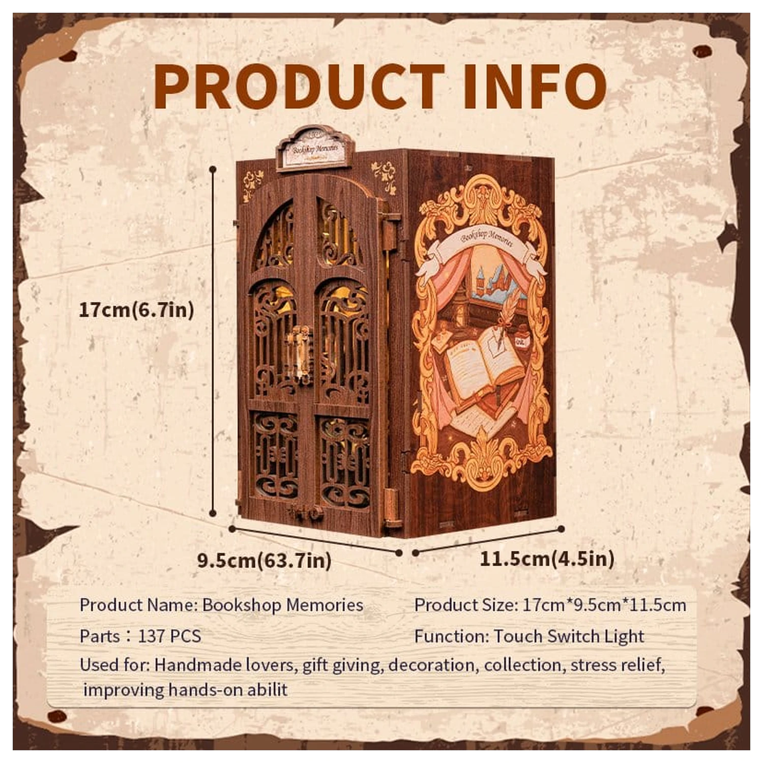 Book Nook Bookshop Memories 17 x 10 cm   product photo