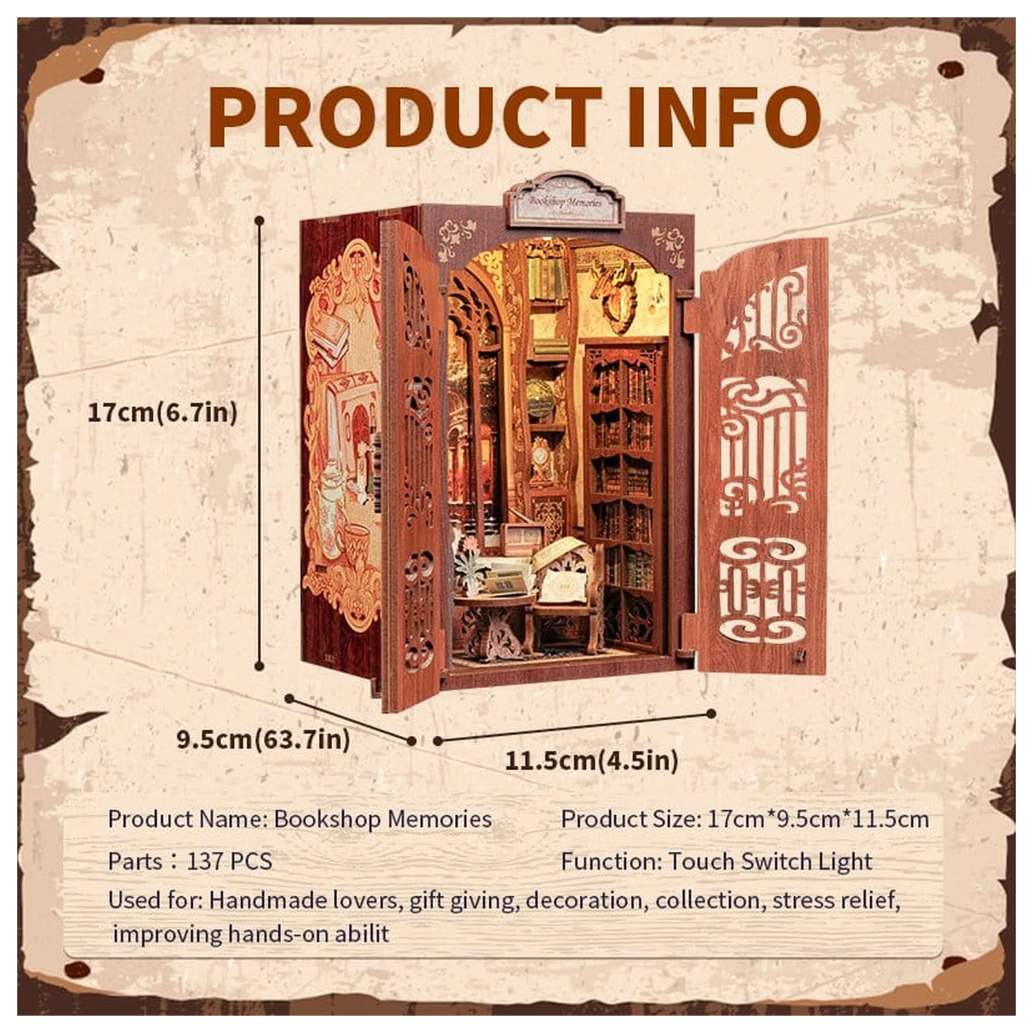 Book Nook Bookshop Memories 17 x 10 cm   product photo