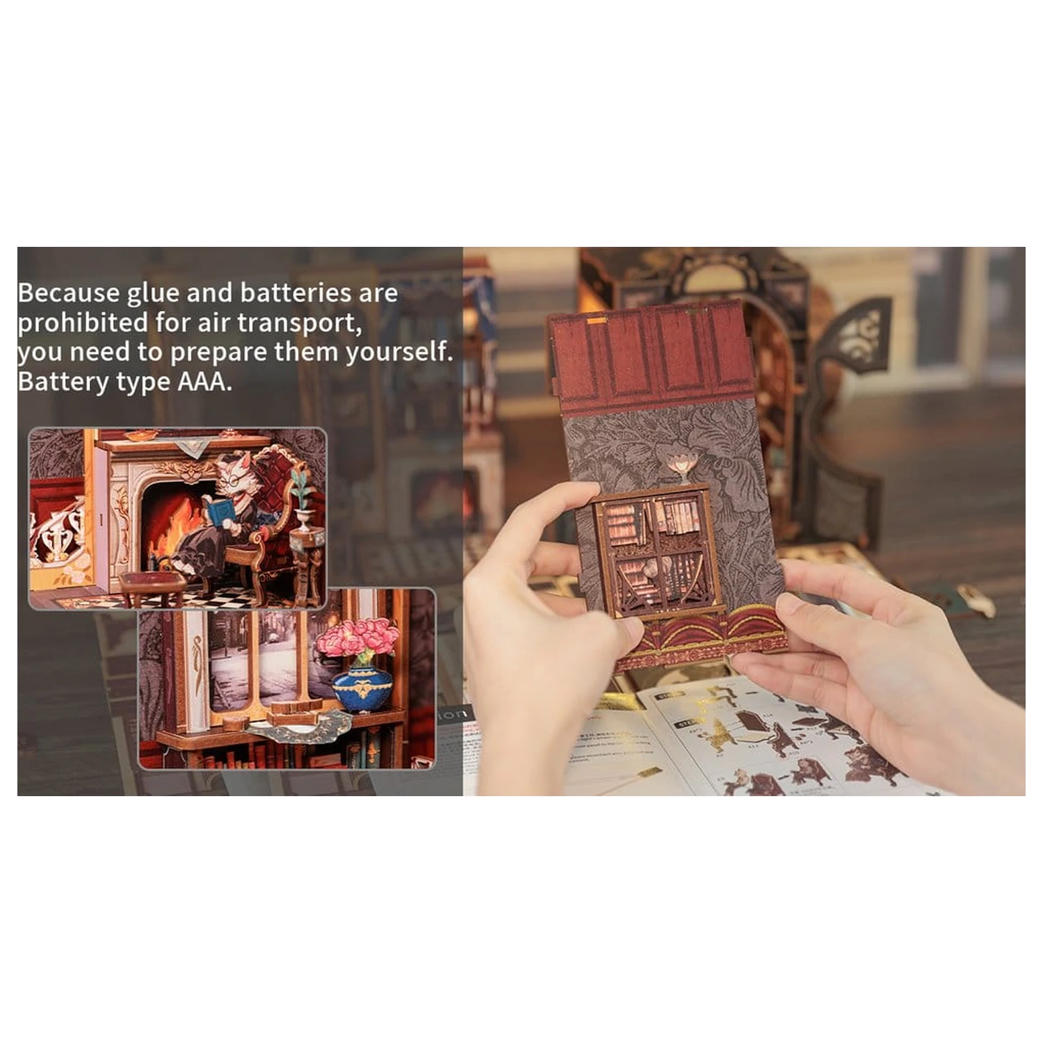 Book Nook Count Cat´s Study 17 x 12 cm   product photo