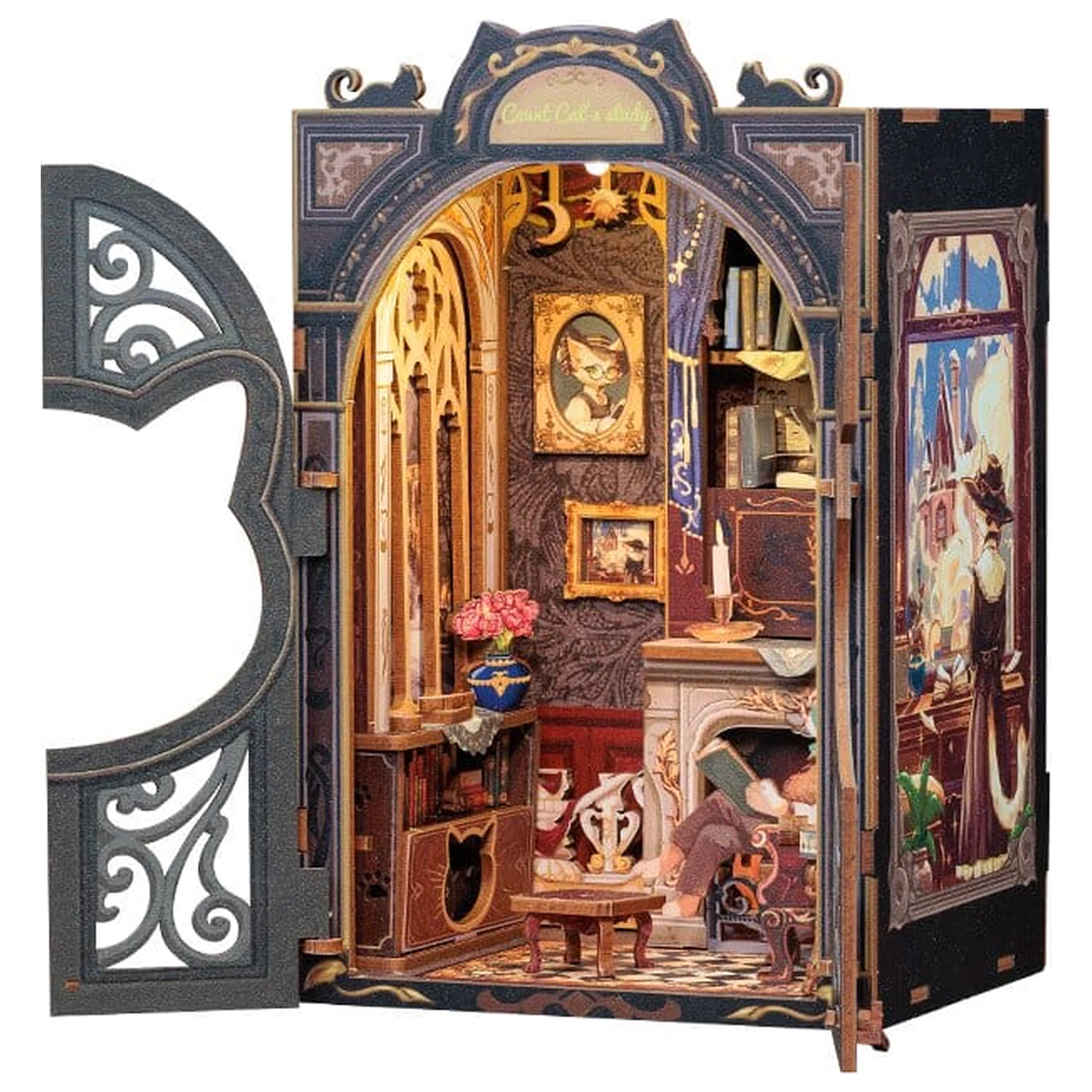 Book Nook Count Cat´s Study 17 x 12 cm   product photo