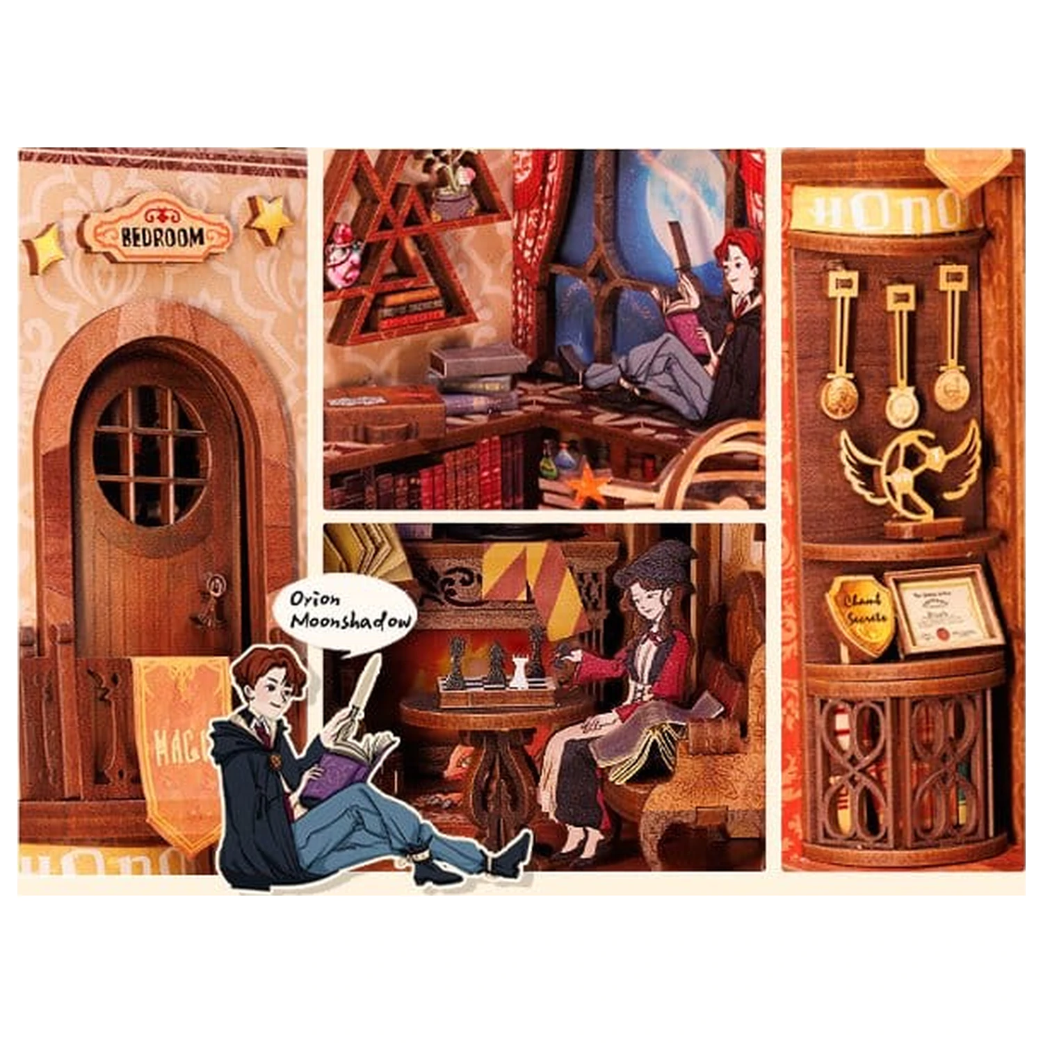 Book Nook Flame Common Room 23 x 11 cm   product photo
