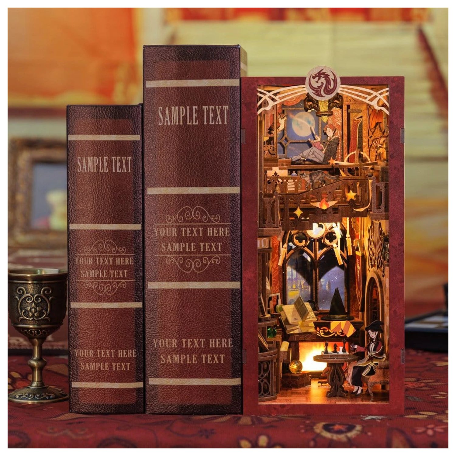 Book Nook Flame Common Room 23 x 11 cm   product photo