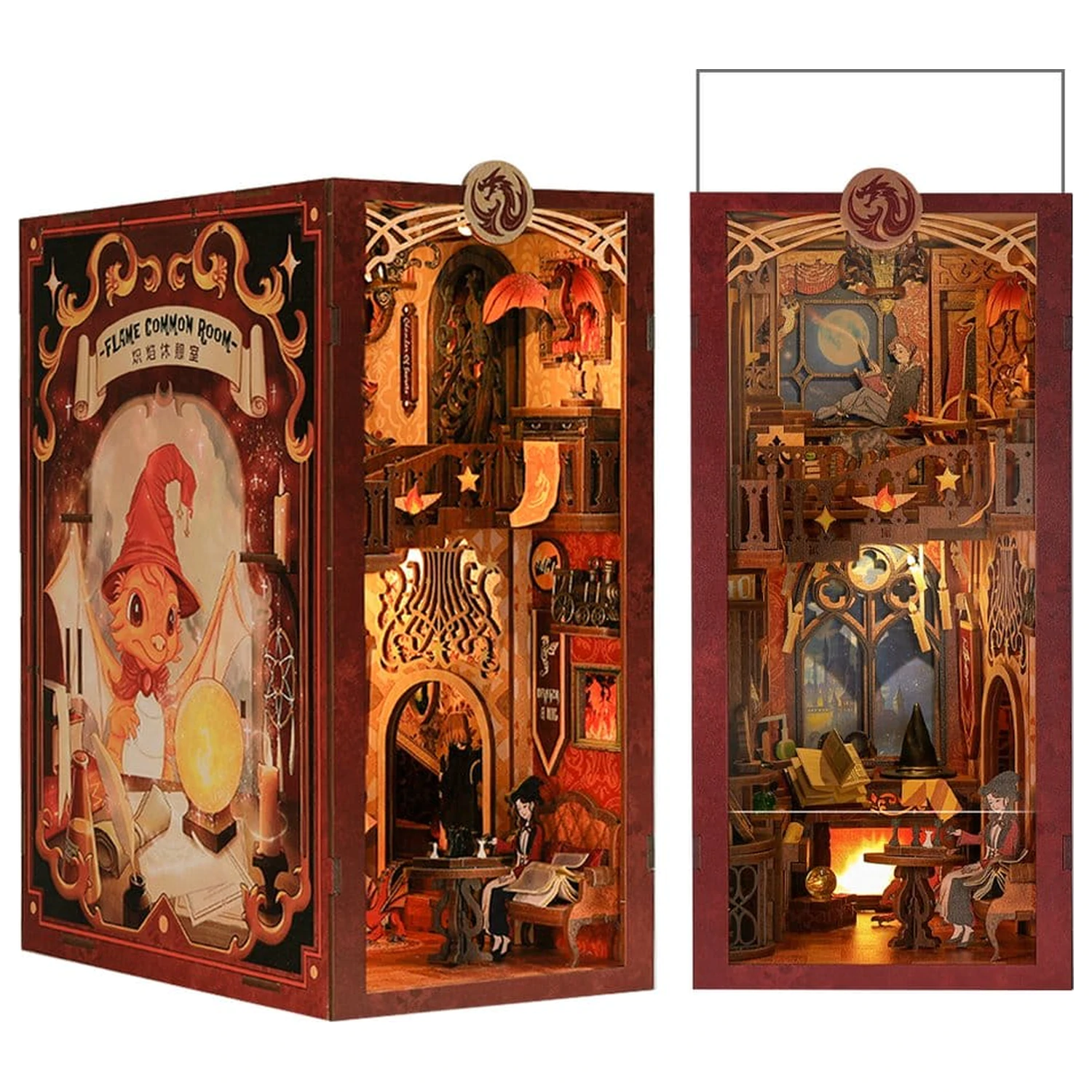 Book Nook Flame Common Room 23 x 11 cm   product photo