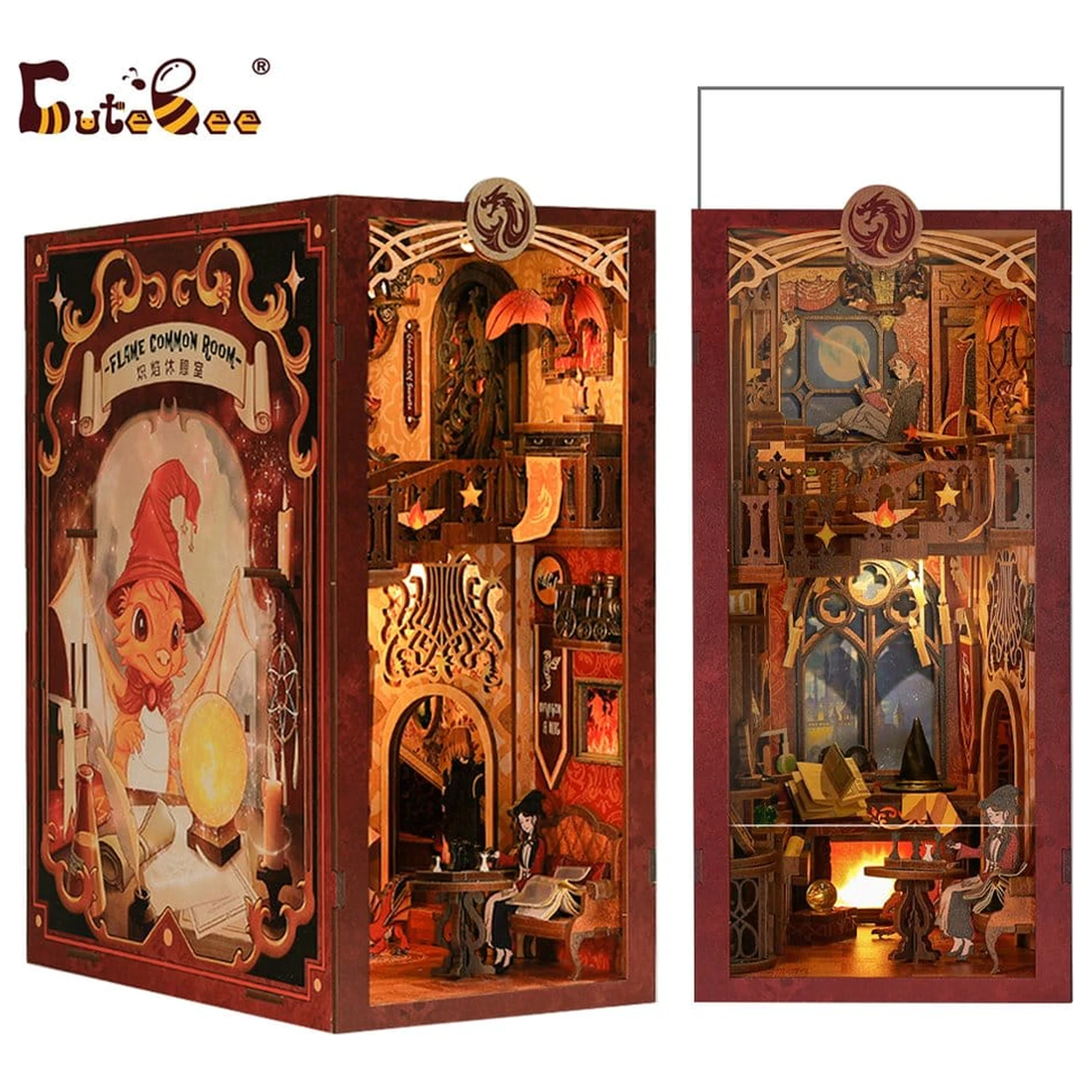 Book Nook Flame Common Room 23 x 11 cm   product photo