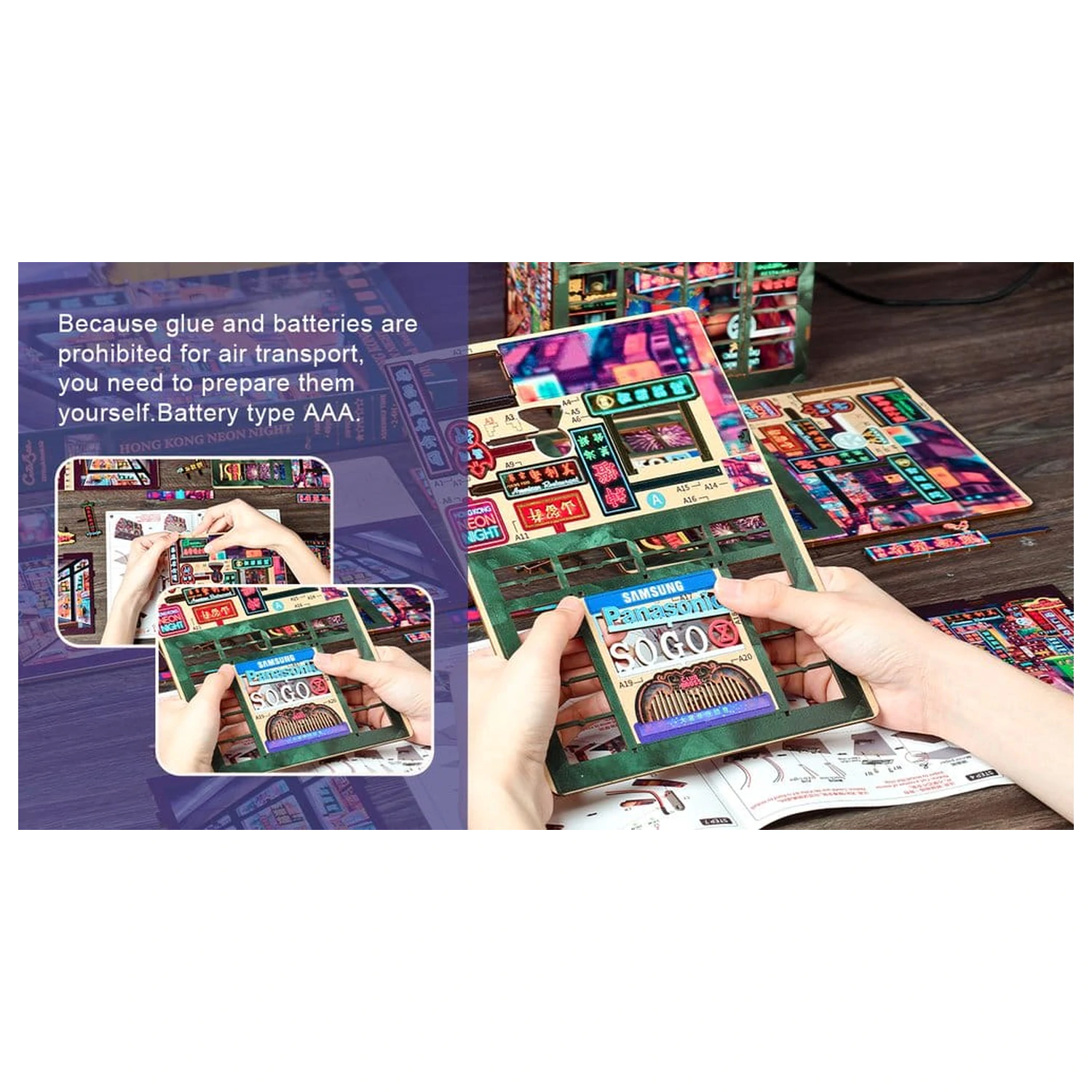 Book Nook Hong Kong Neon Light 13 x 17 cm product photo