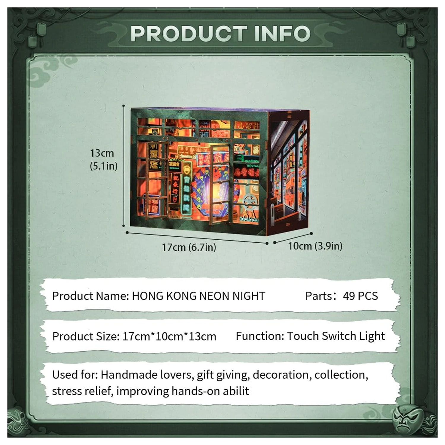 Book Nook Hong Kong Neon Light 13 x 17 cm product photo