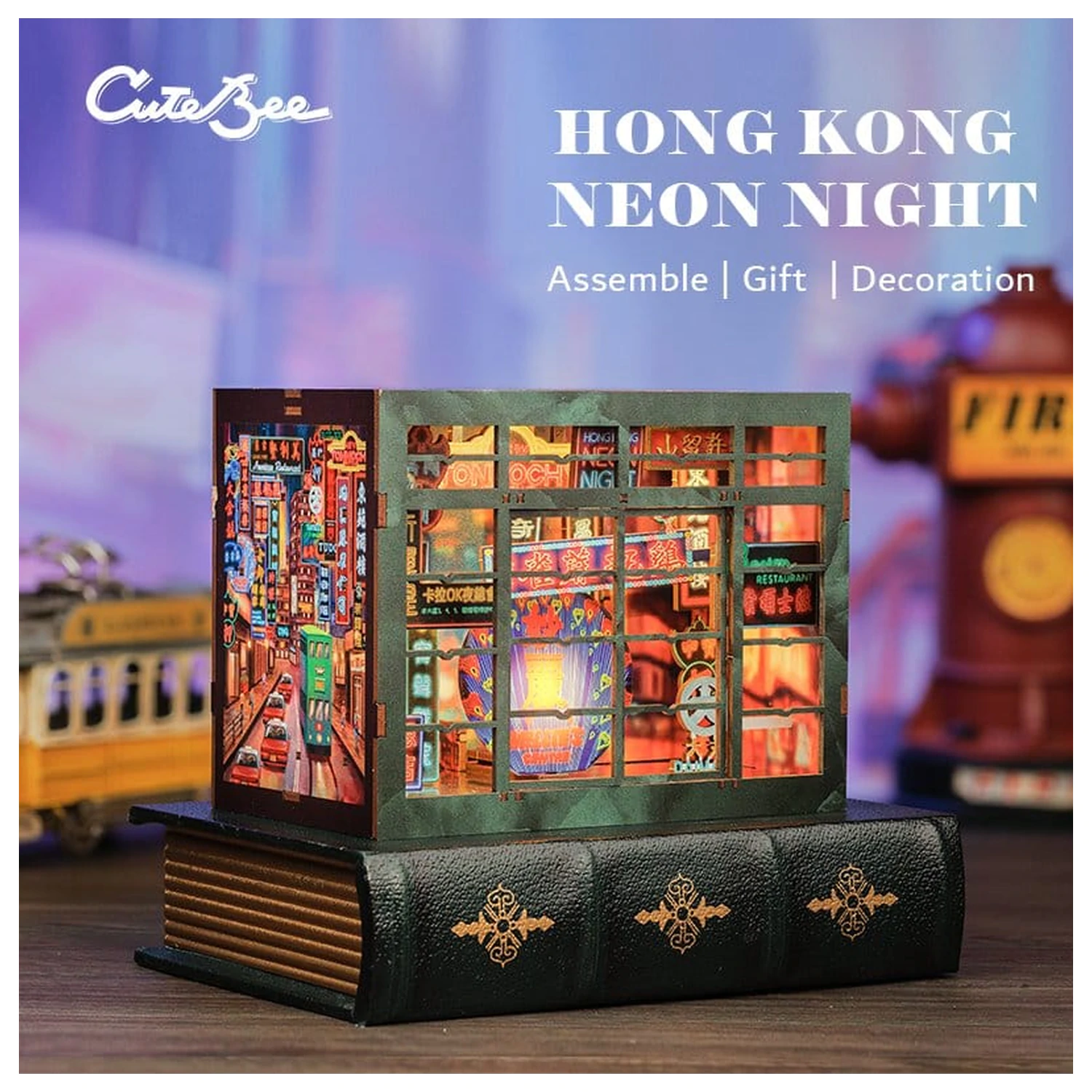 Book Nook Hong Kong Neon Light 13 x 17 cm product photo