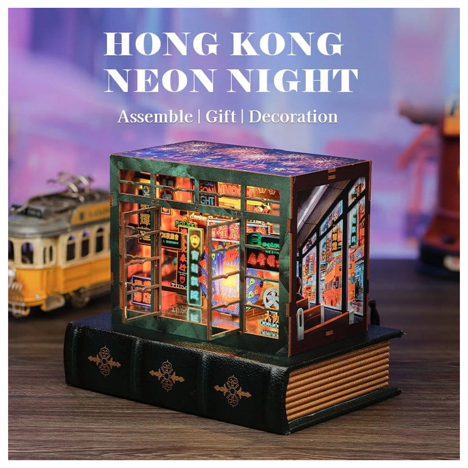 Book Nook Hong Kong Neon Light 13 x 17 cm product photo