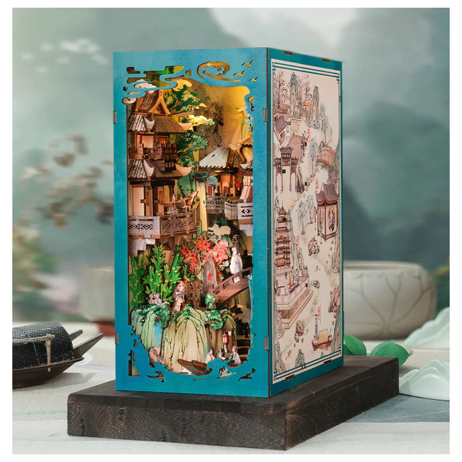 BOOK NOOK KIT DIY Su Dongpo's Life 280pc + LED Light construction set product photo