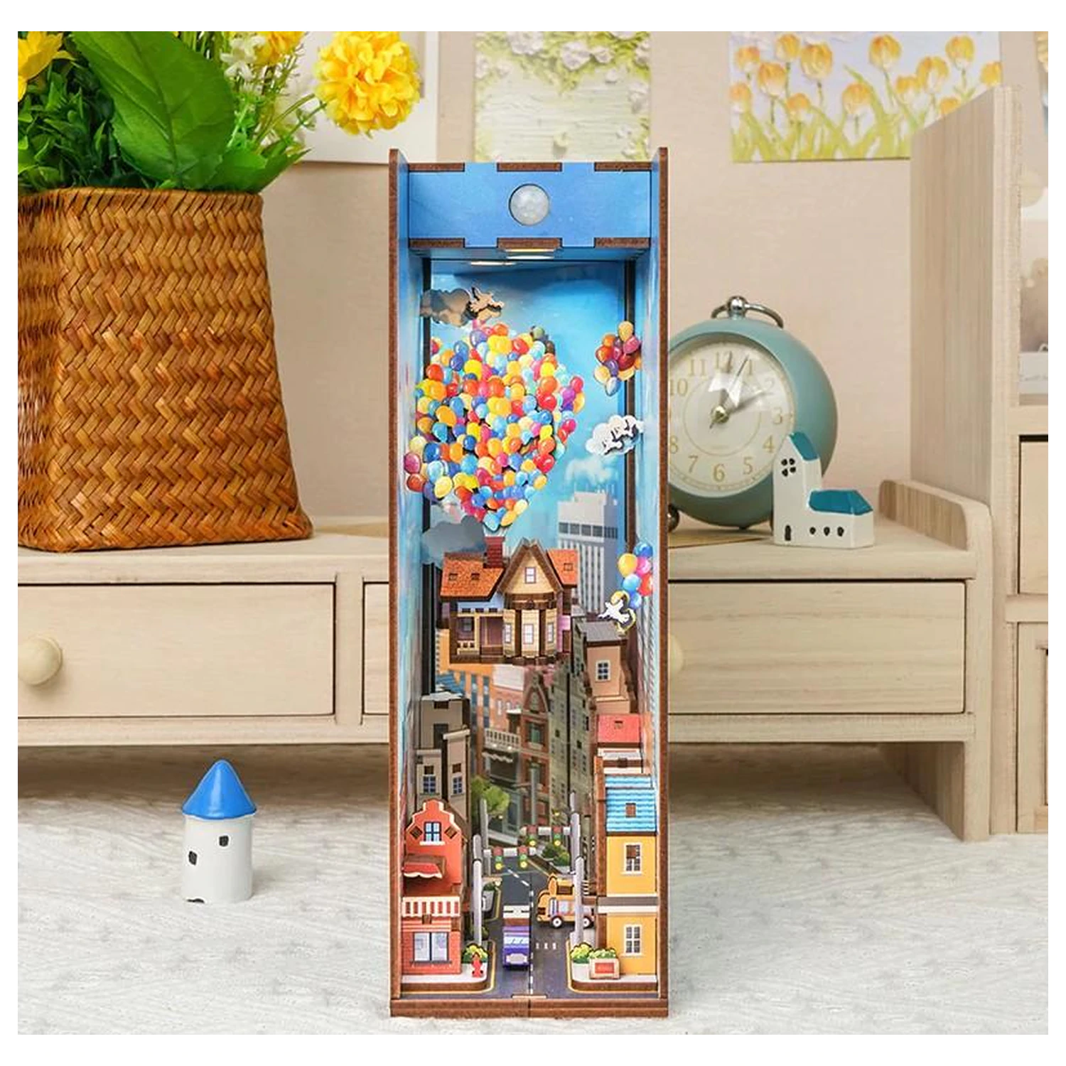 BOOK NOOK KIT DIY - Travel with the Wind 143pcs + LED Light product photo