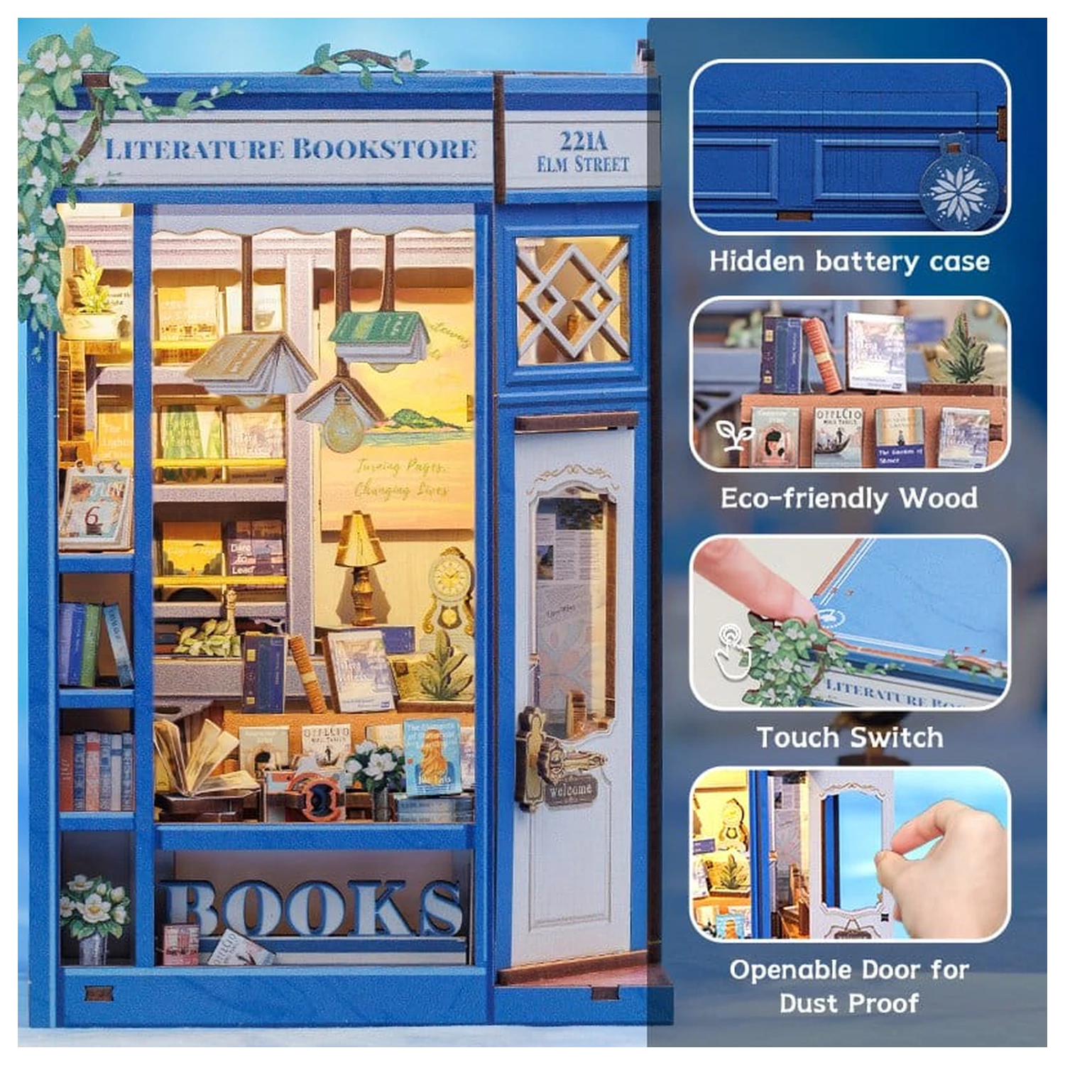 Book Nook Literature Bookstore 17 x 12 cm     product photo