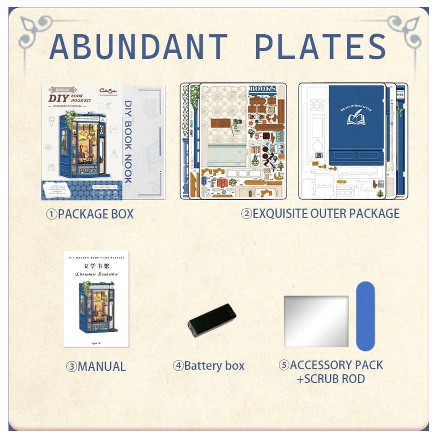 Book Nook Literature Bookstore 17 x 12 cm     product photo