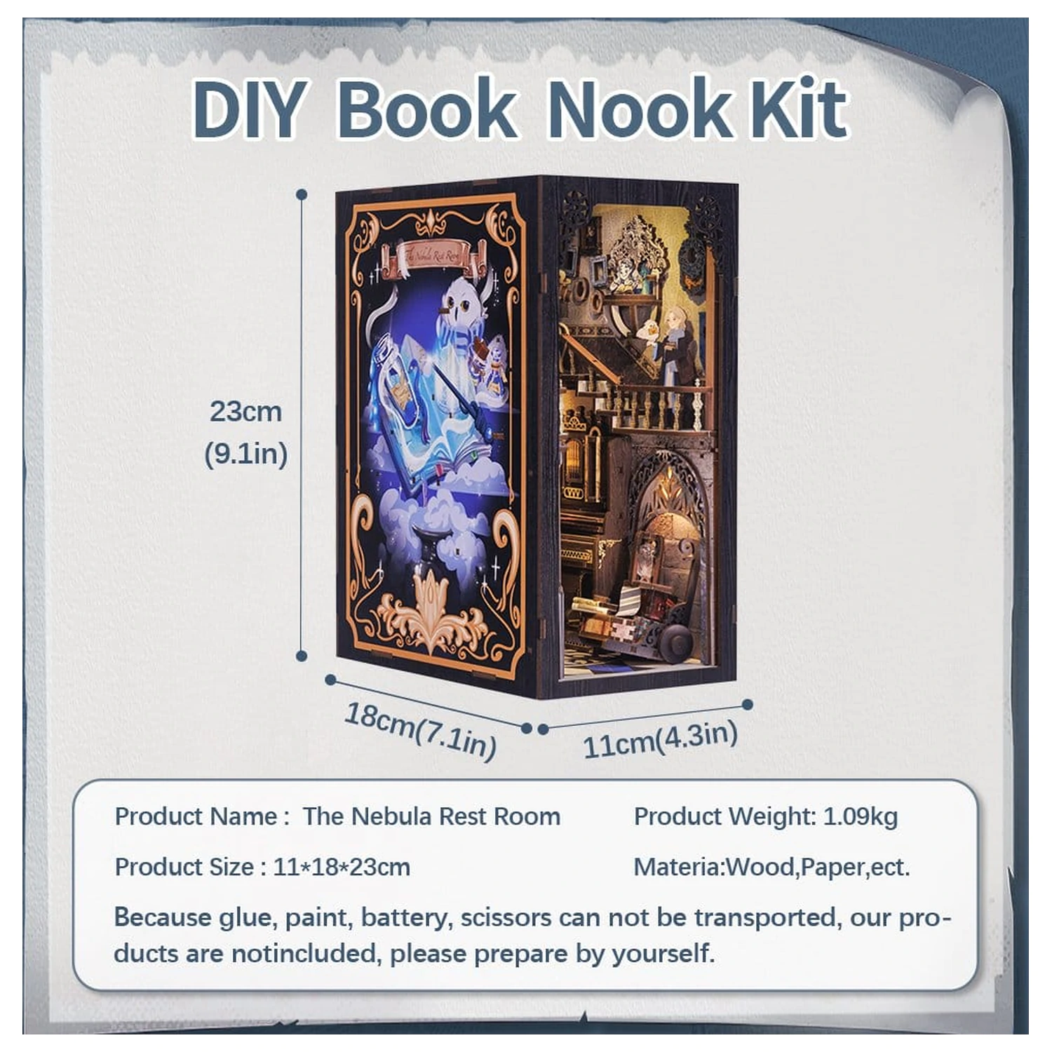 Book Nook Nebula Common Room 23 x 11 cm   product photo