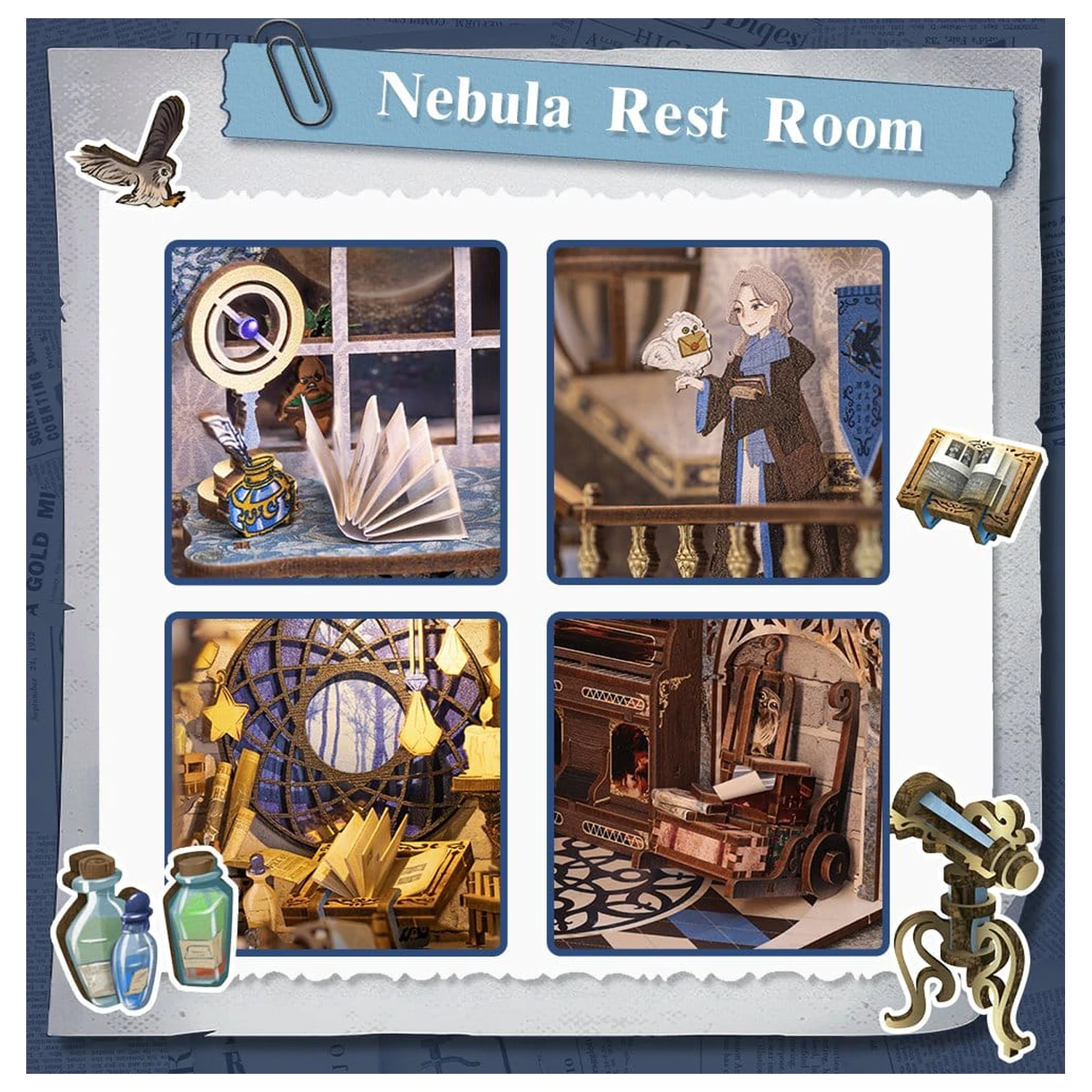 Book Nook Nebula Common Room 23 x 11 cm   product photo