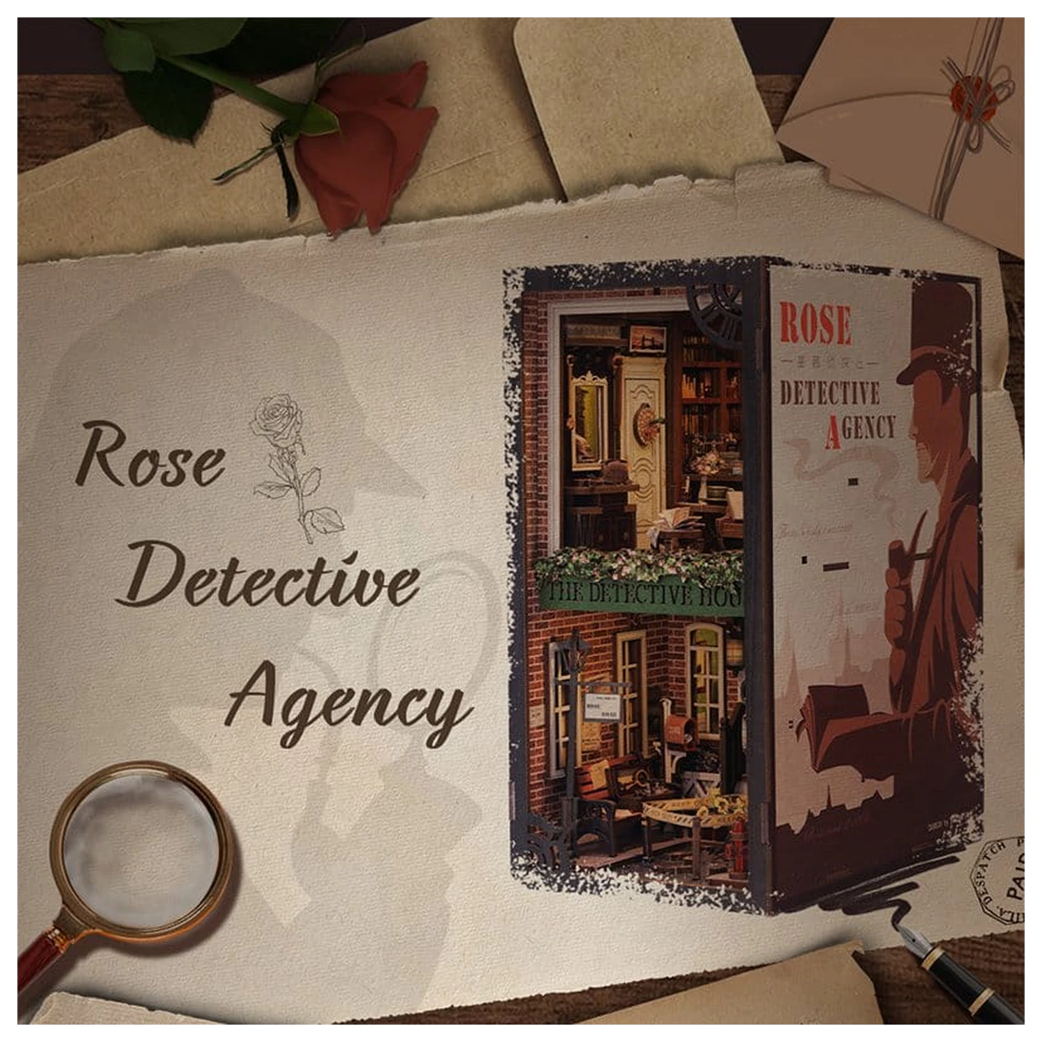 Book Nook Rose Detective Agency 23 x 11 cm   product photo