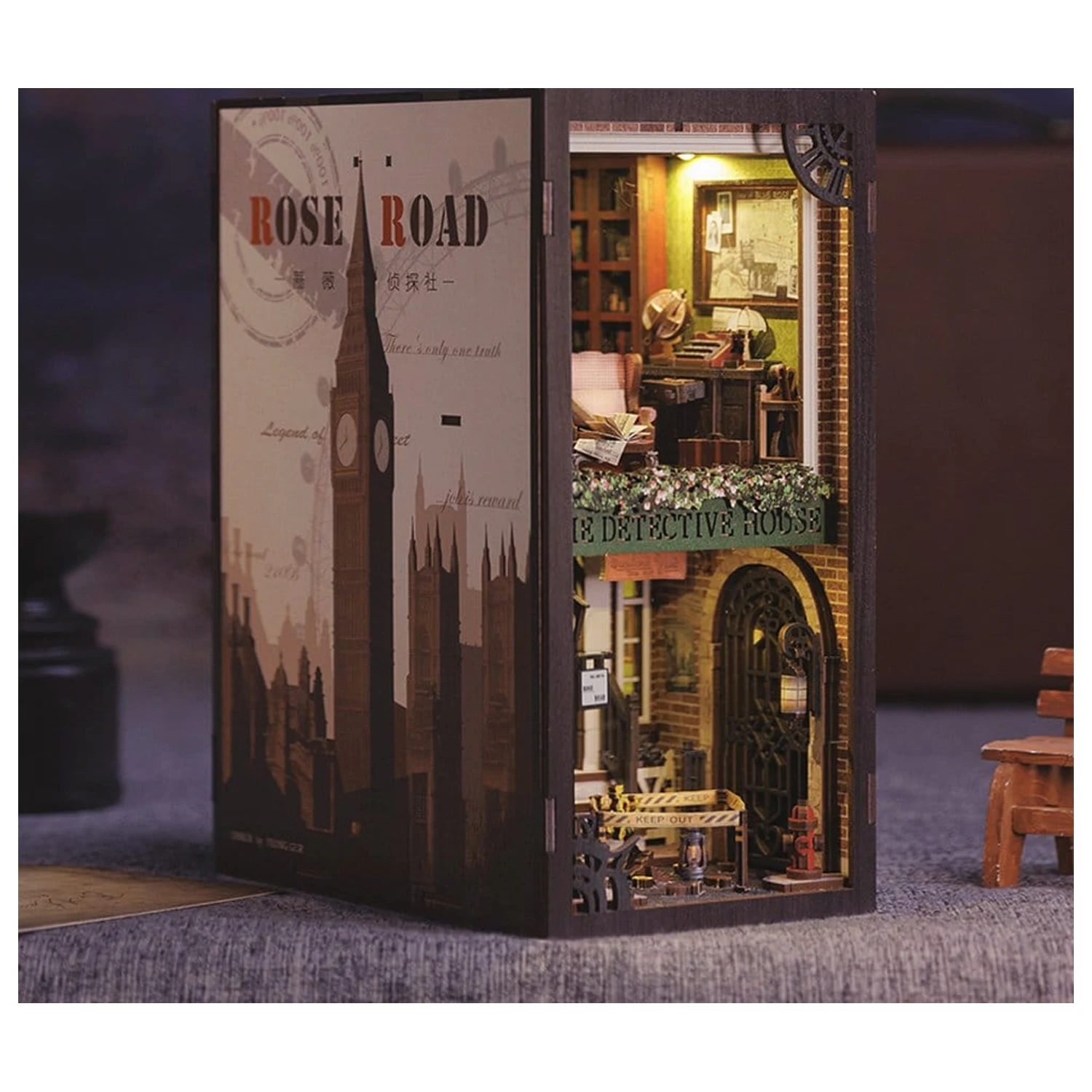 Book Nook Rose Detective Agency 23 x 11 cm   product photo